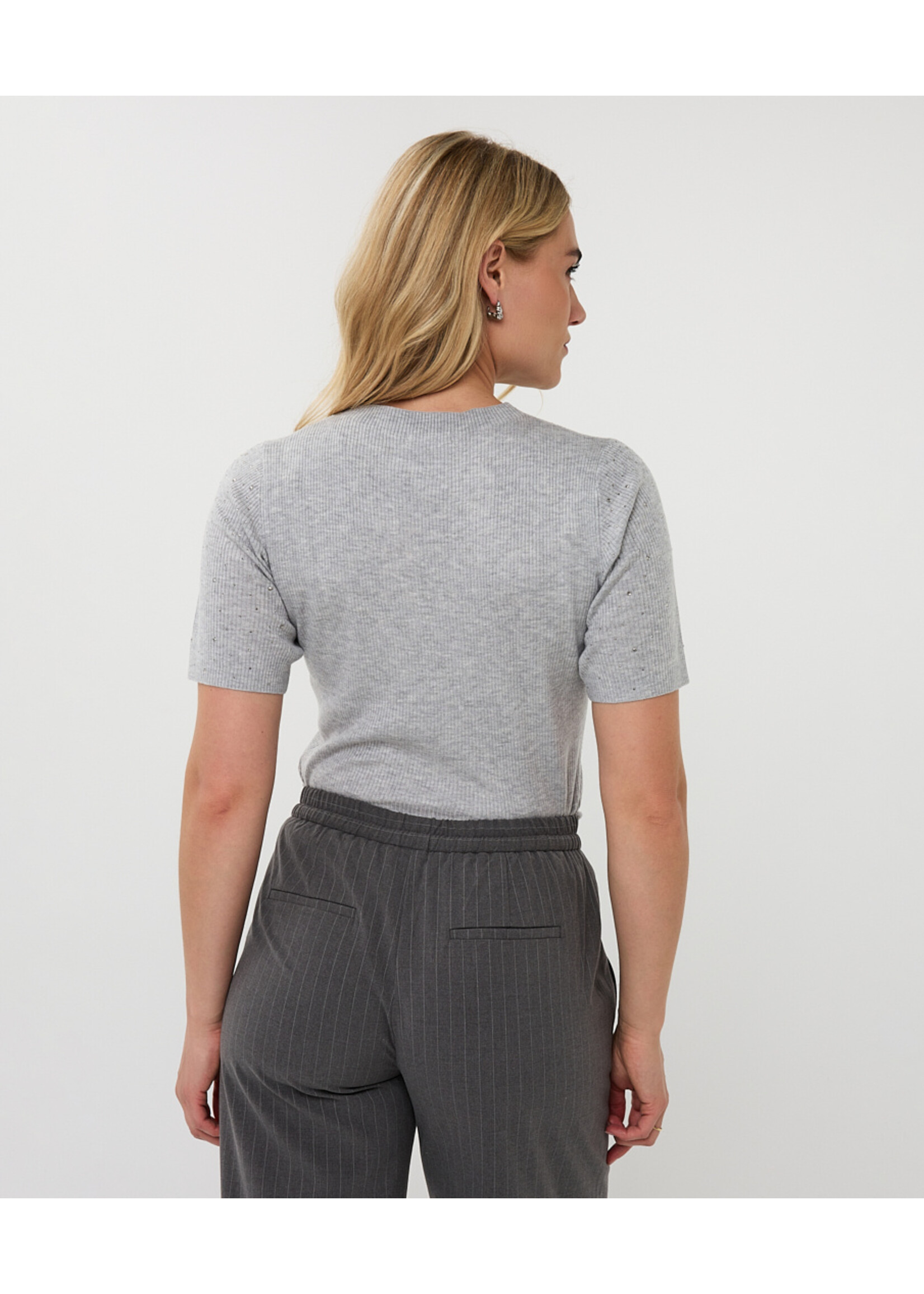 EsQualo Top rib s/slve studs