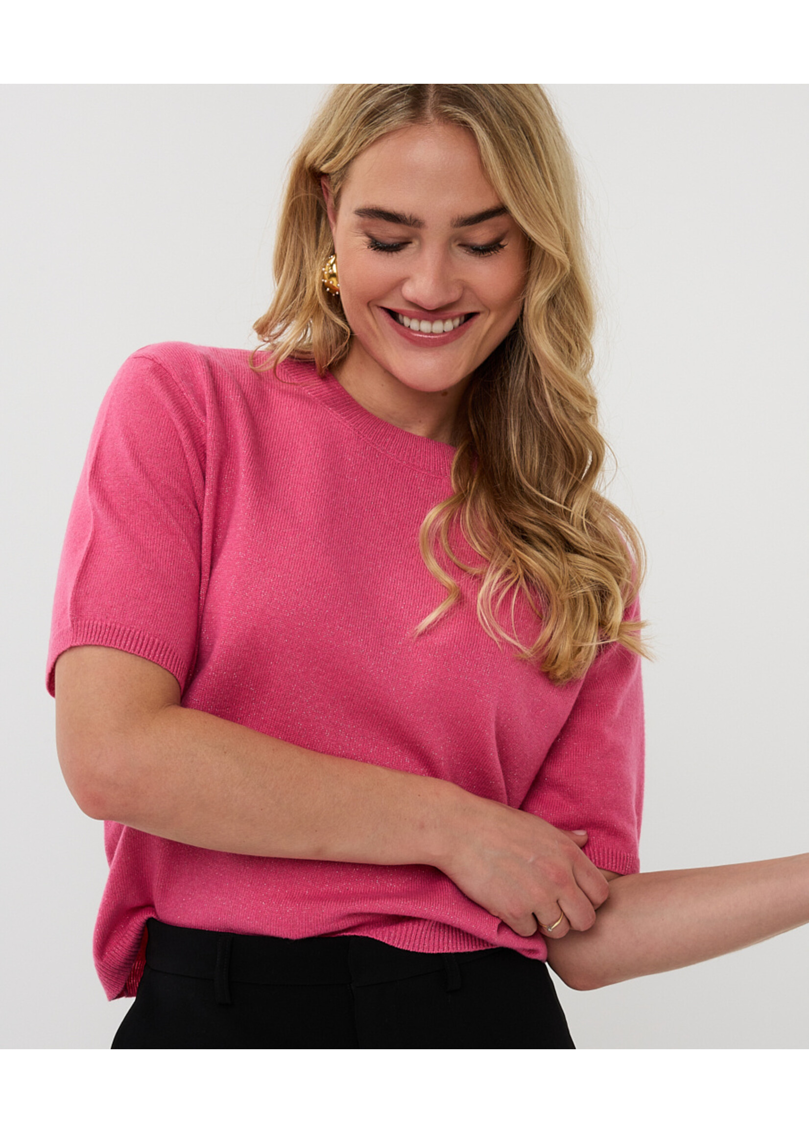 EsQualo Sweater s/slve lurex