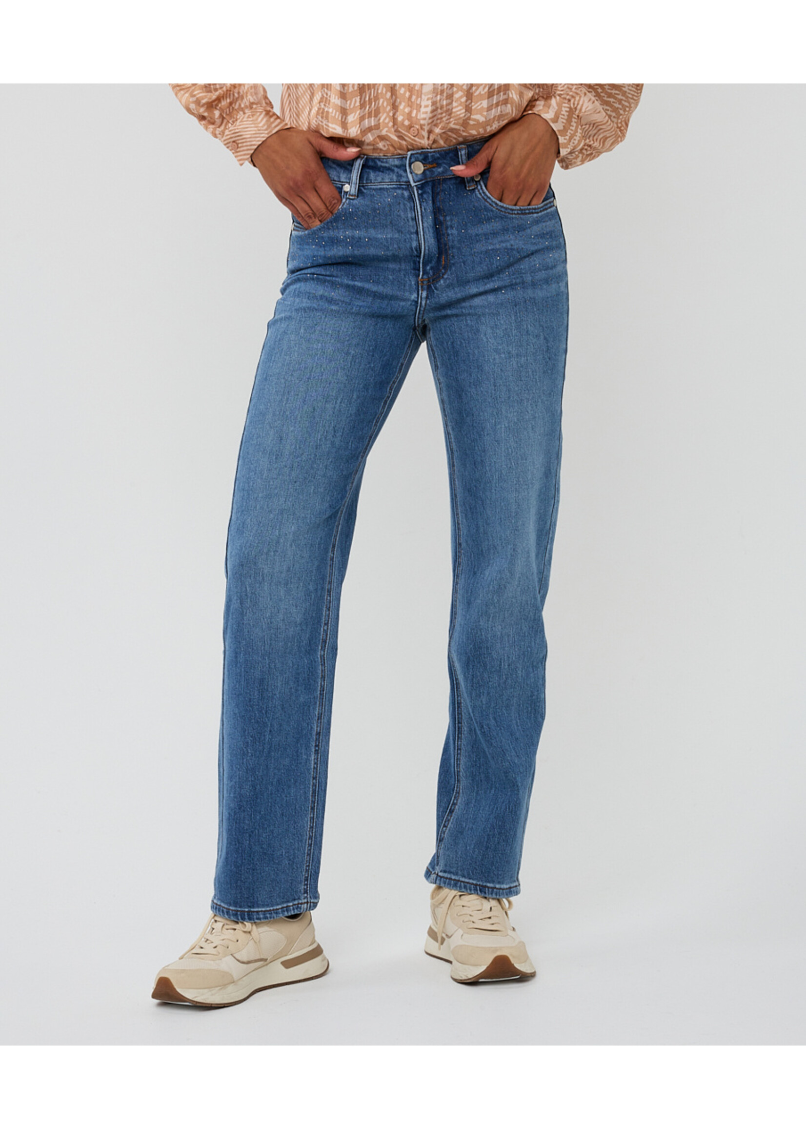 EsQualo Trousers straight embellished jeans