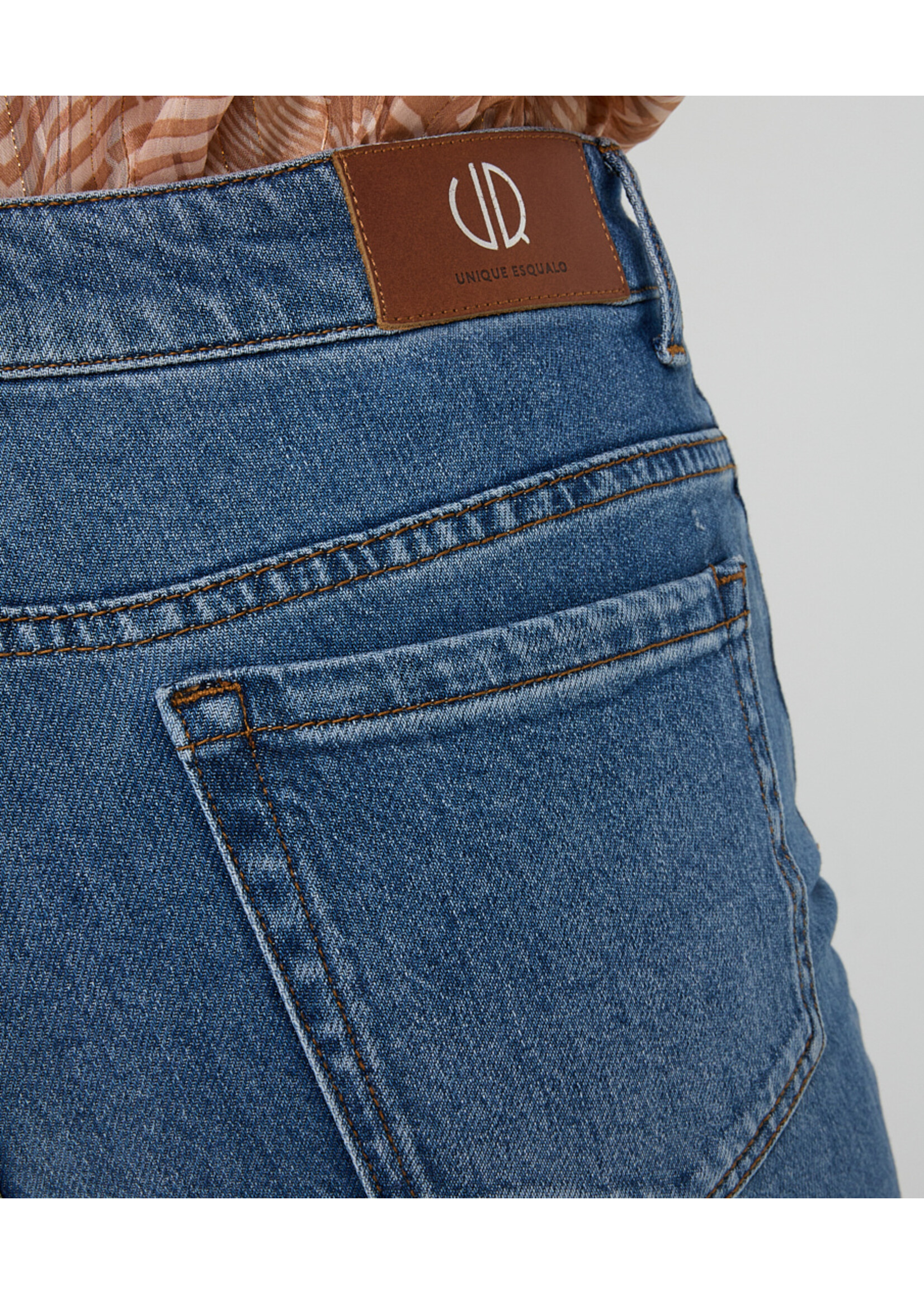 EsQualo Trousers straight embellished jeans