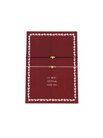 Zusss ansichtkaart vriendschapsarmbandjes rood/zwart/goud