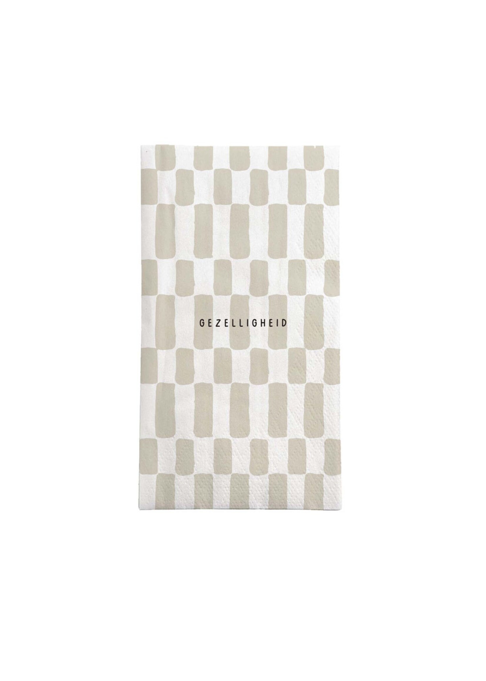 Zusss servetten rechthoek gezelligheid wit/zand