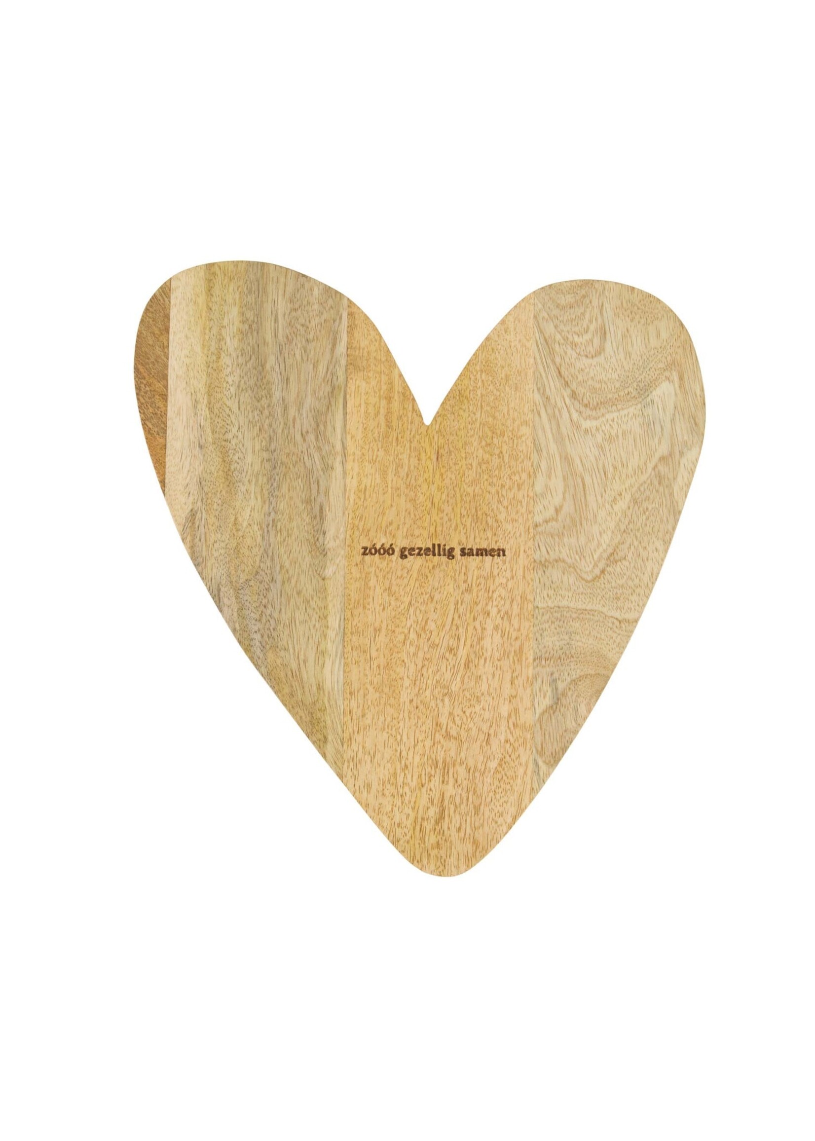 Zusss serveerplank hout hartje naturel
