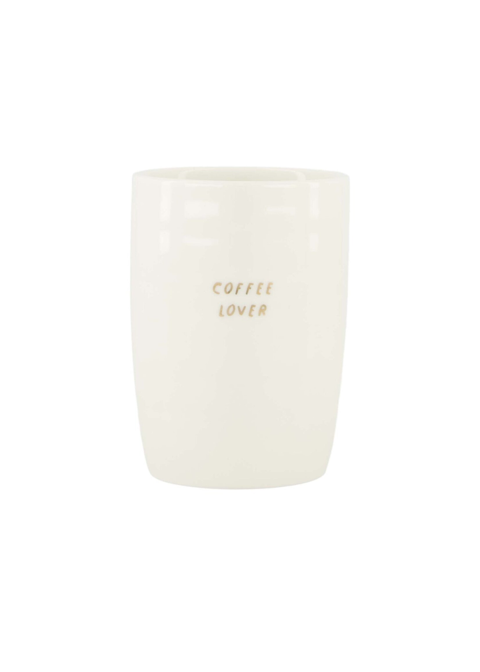 Zusss koffiemok coffee lover wit/goud