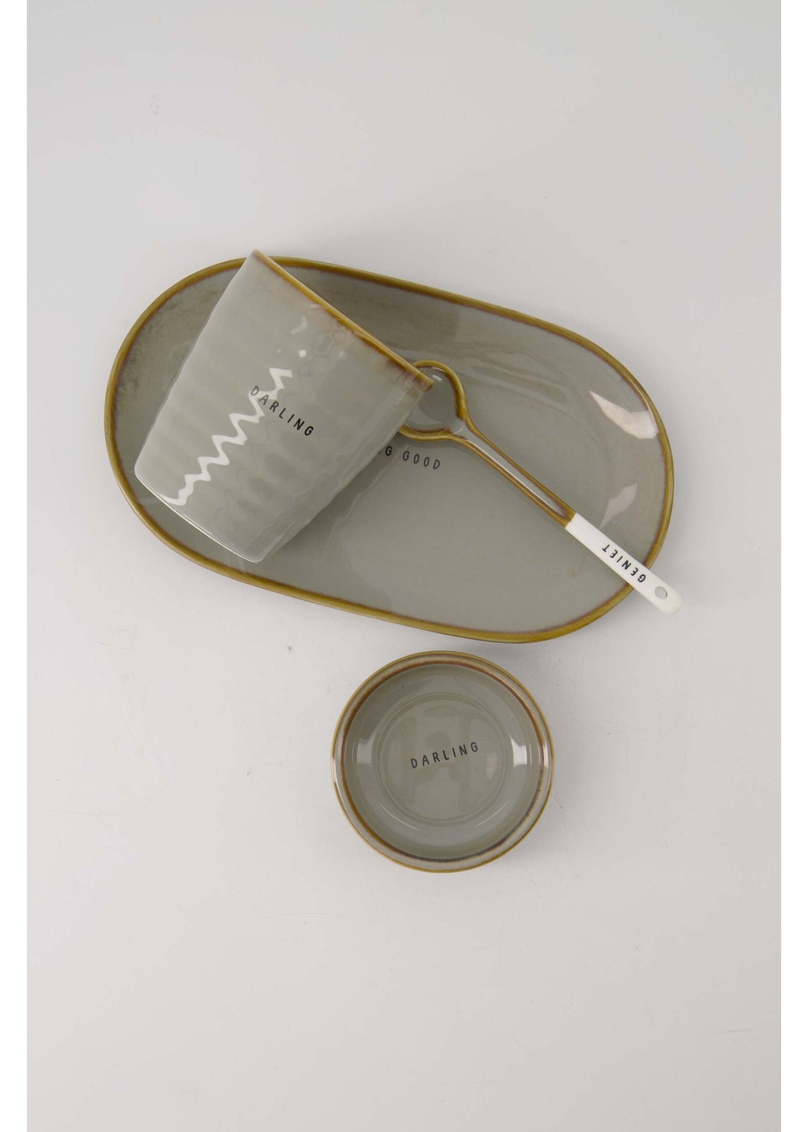 Zusss koffiemok darling grijsblauw