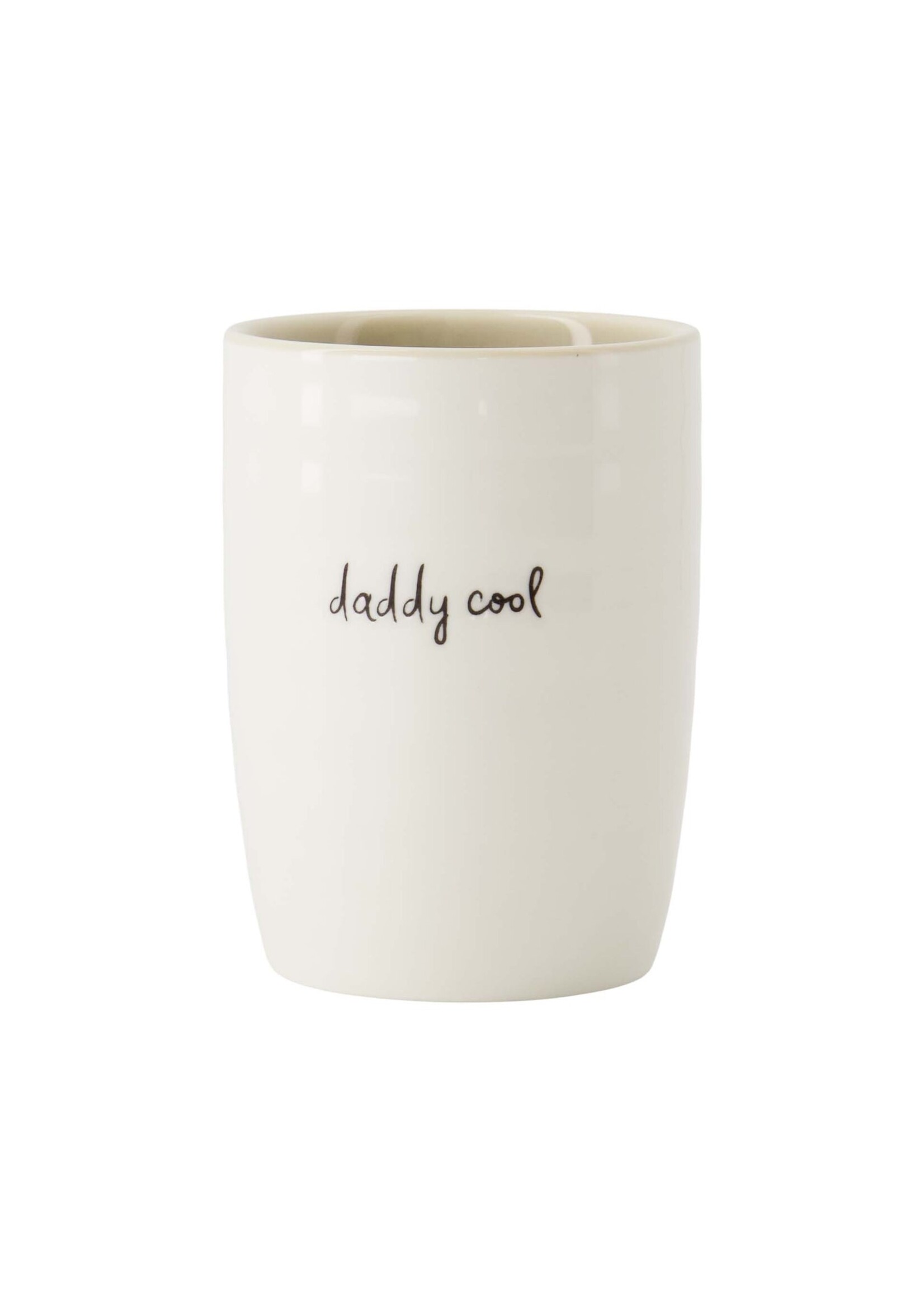 Zusss koffiemok daddy cool wit/zand/zwart