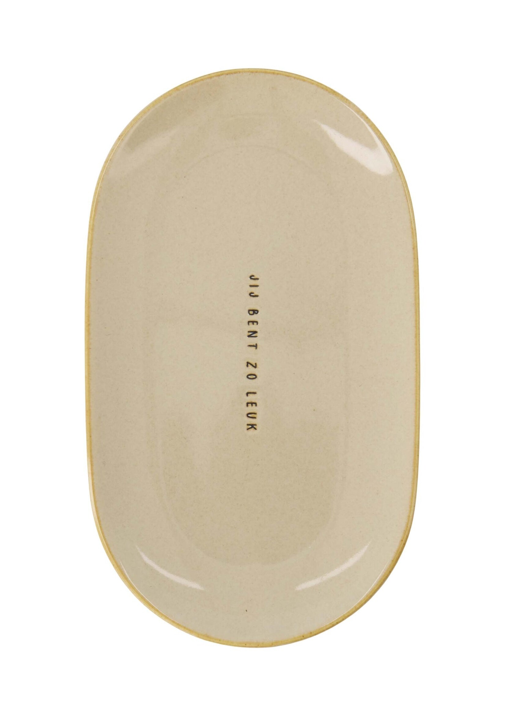 Zusss serveerschaal jij bent zo leuk zand