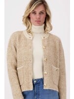 Zusss jacquard vest met visgraat structuur