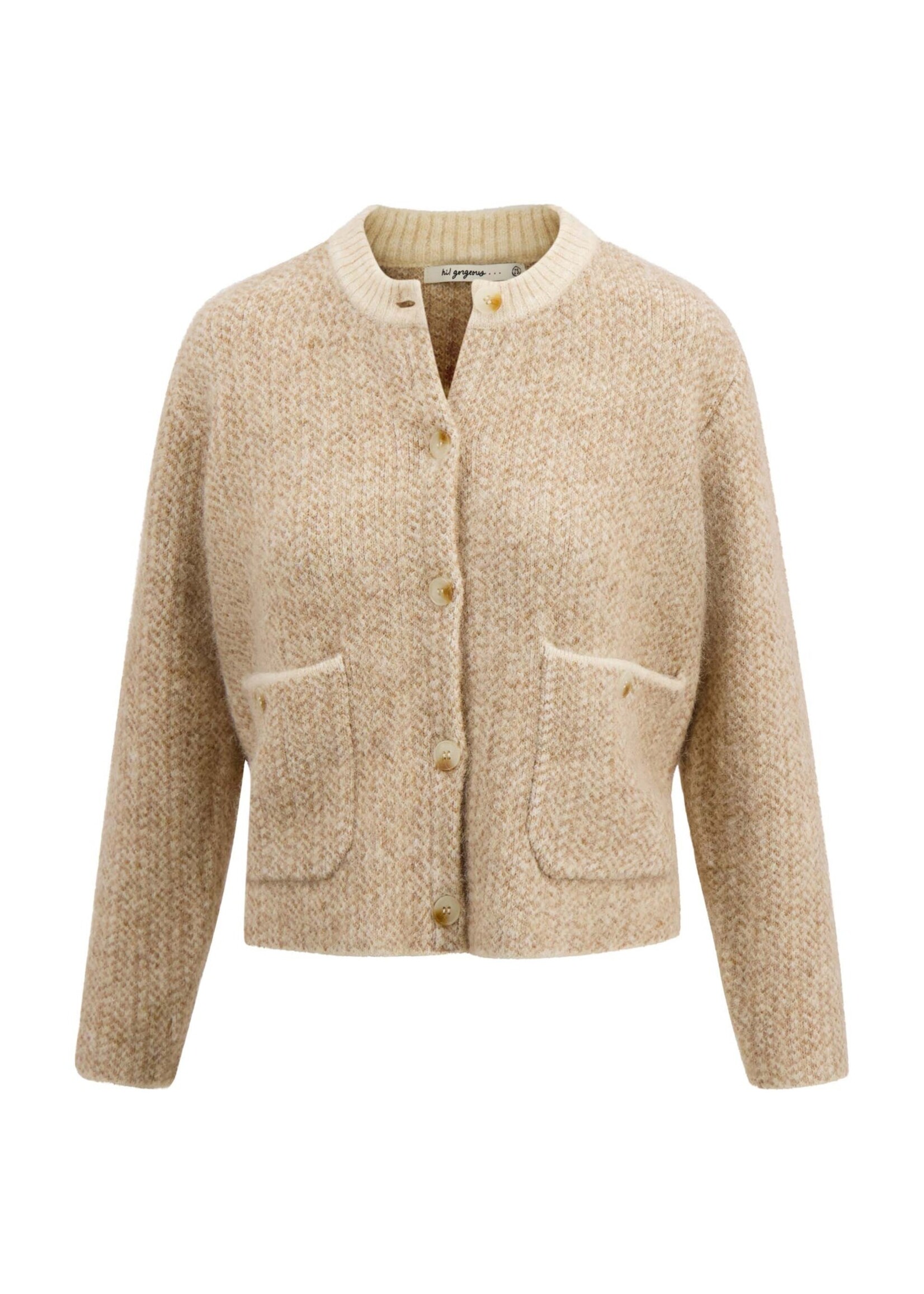 Zusss jacquard vest met visgraat structuur