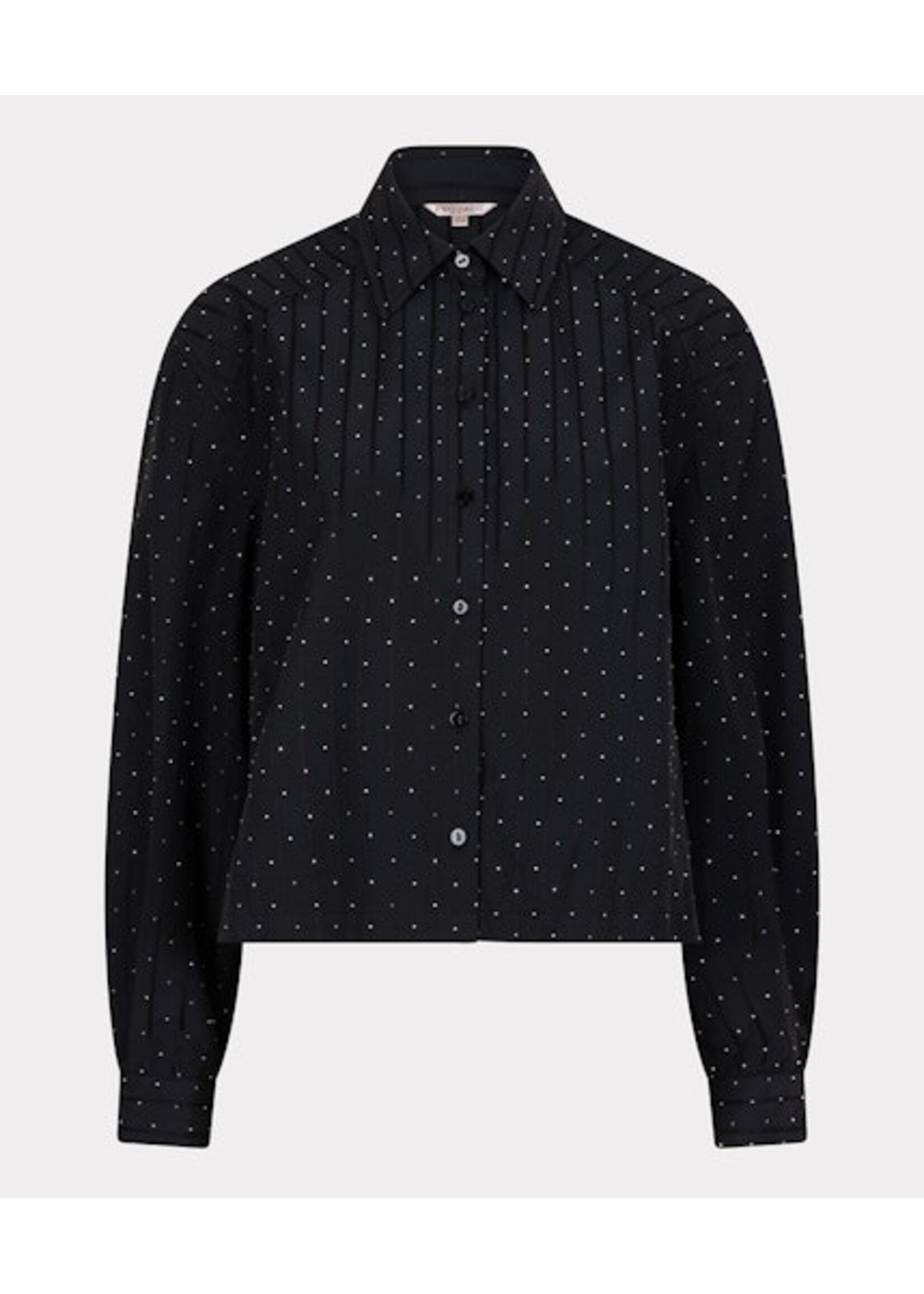 EsQualo Blouse rhinestones striped