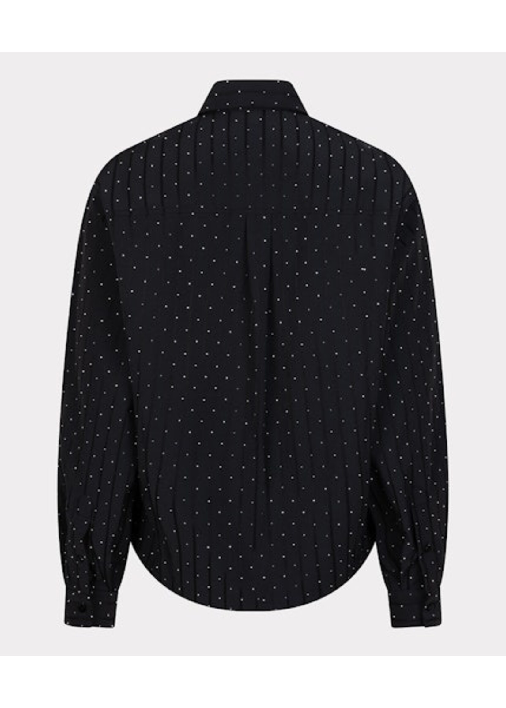 EsQualo Blouse rhinestones striped