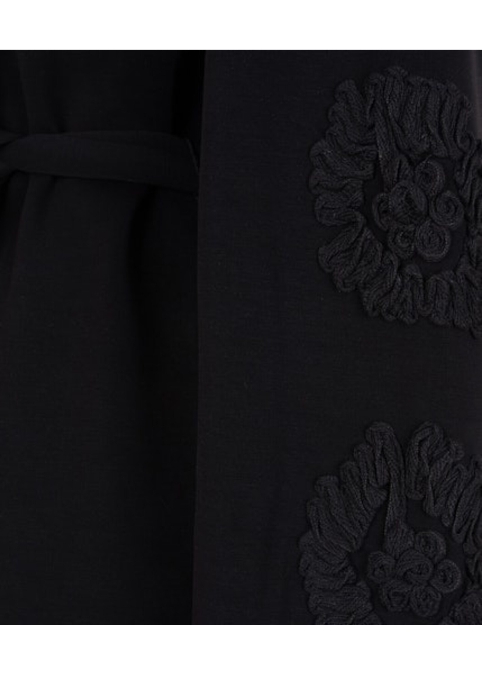 EsQualo Dress tape embroidery model black