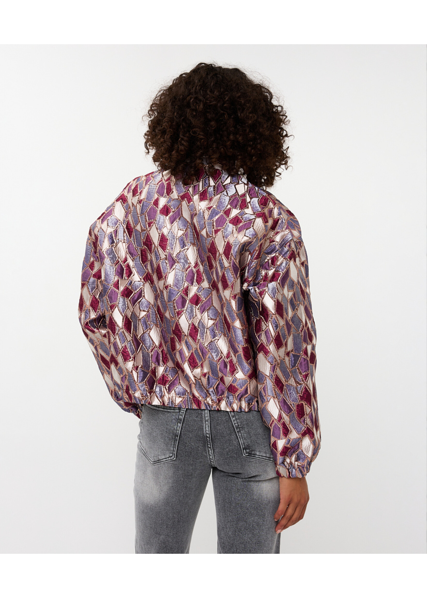 EsQualo Jacket bomber metallic mosaic