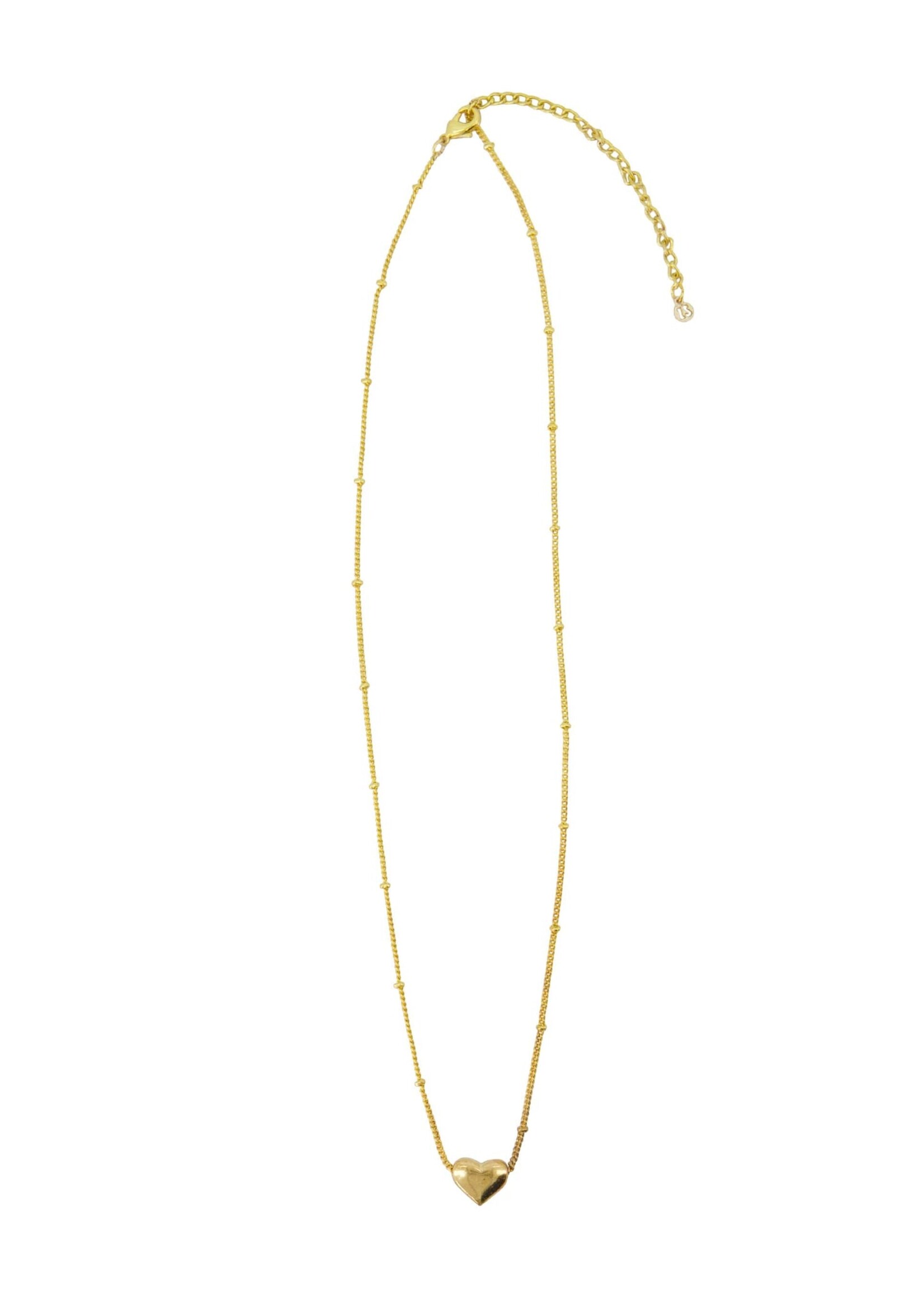 Zusss Ketting Hartje in schuifdoosje  de allerliefste wit