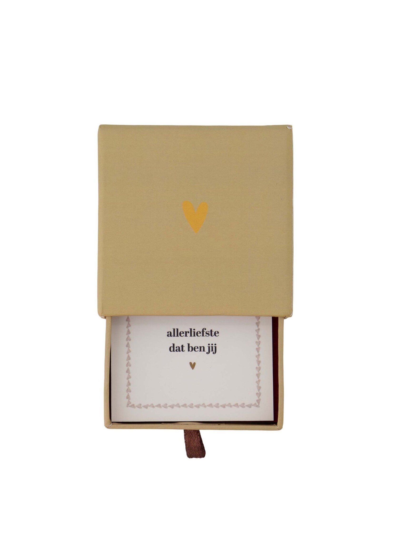 Zusss Ketting Hartje in schuifdoosje  de allerliefste wit