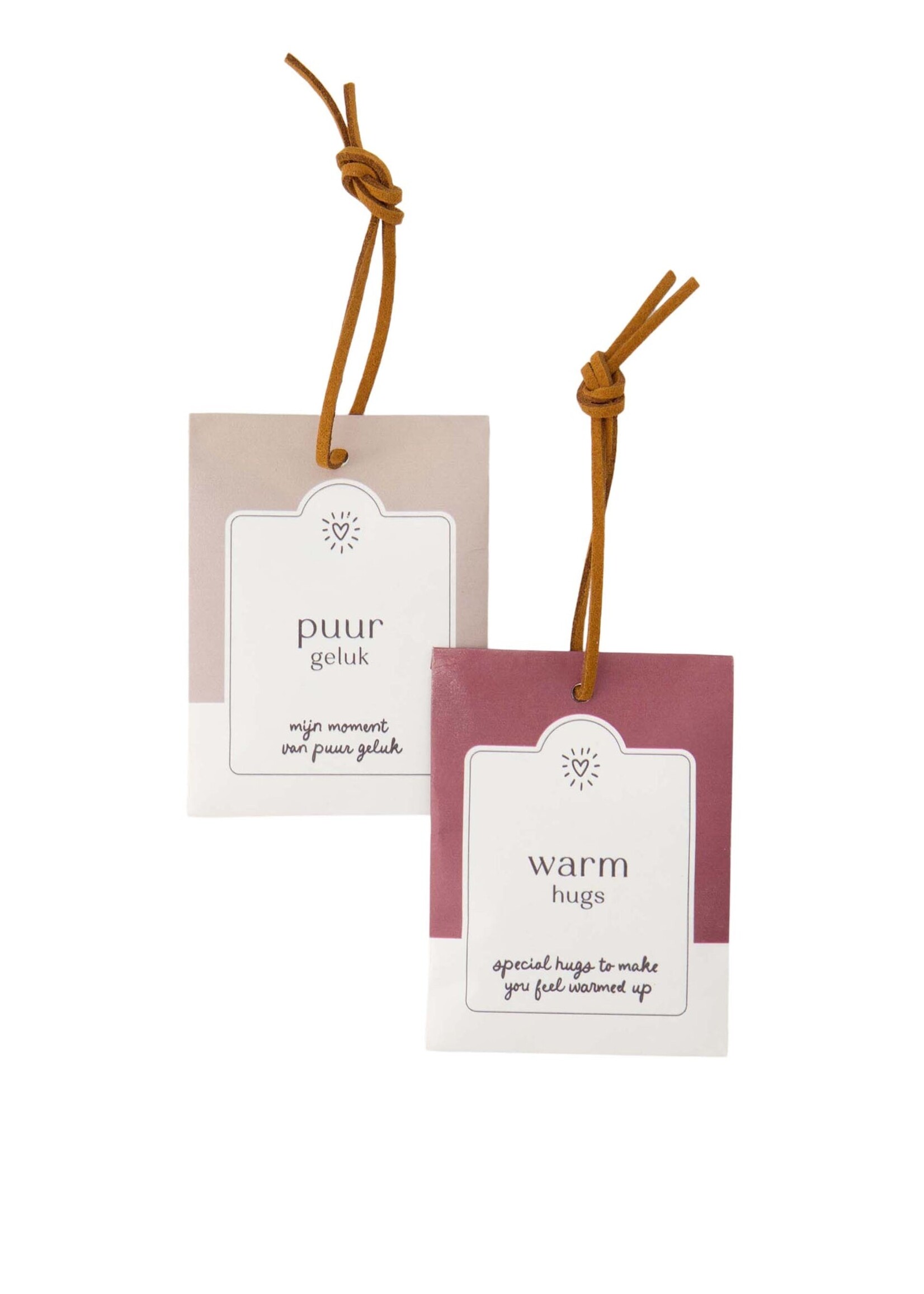 Zusss Set van 2 geurzakjes Puur Geluk Warm Hugs zand/donkerrood