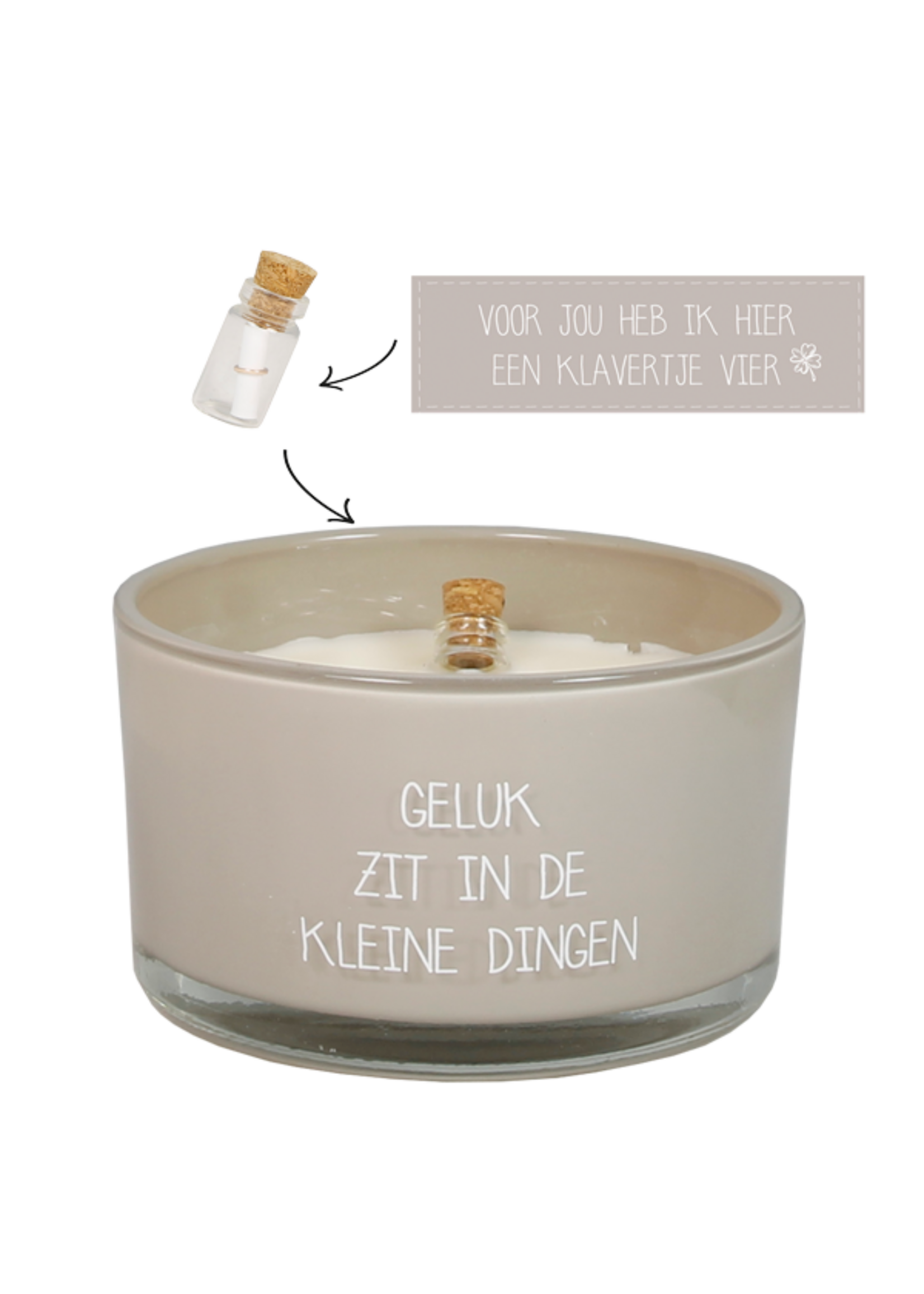 My Flame FLESSENPOST KAARS - GELUK ZIT IN DE KLEINE DINGEN