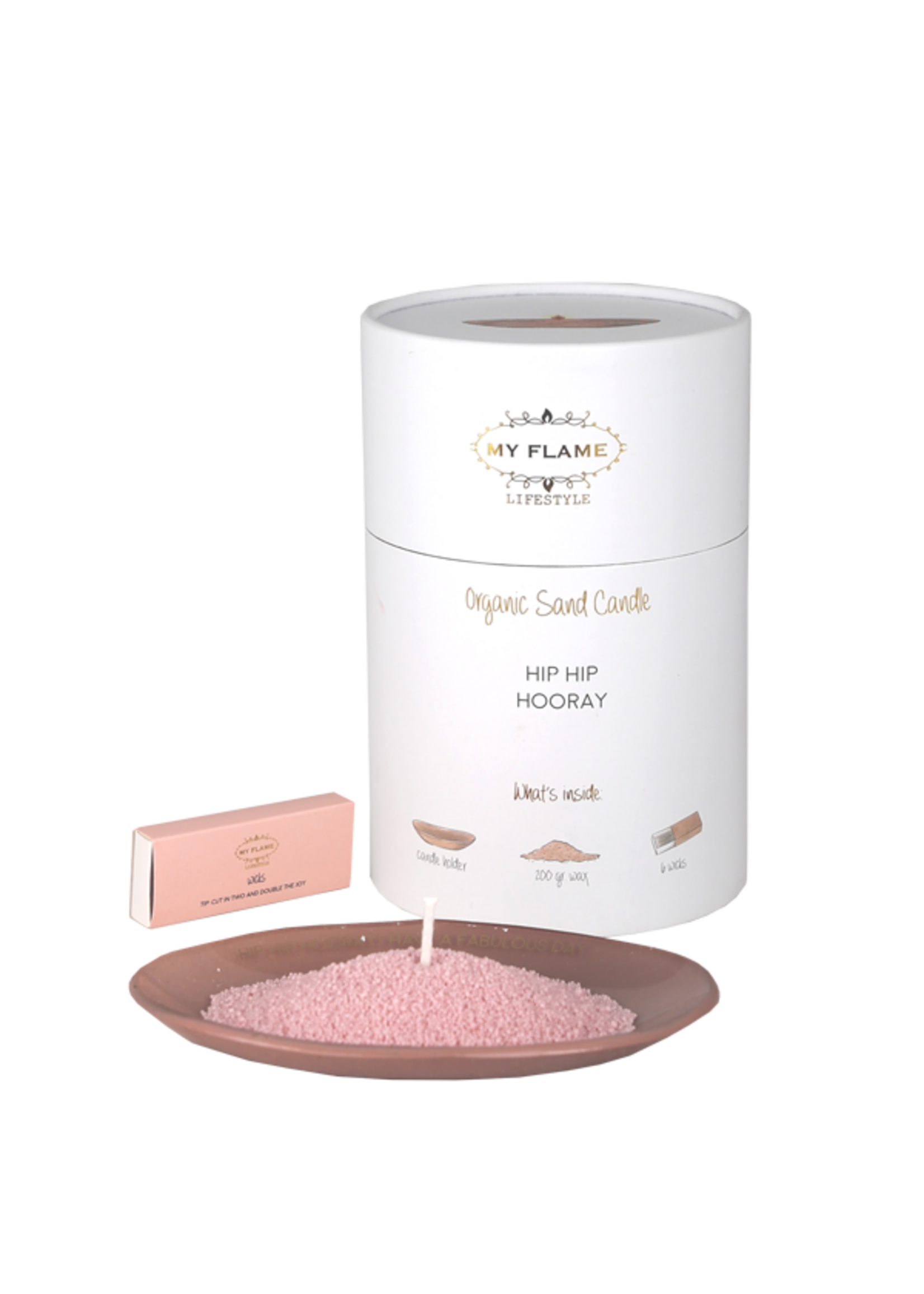 My Flame KAARSENZAND GIFTBOX - HIP HIP HOORAY