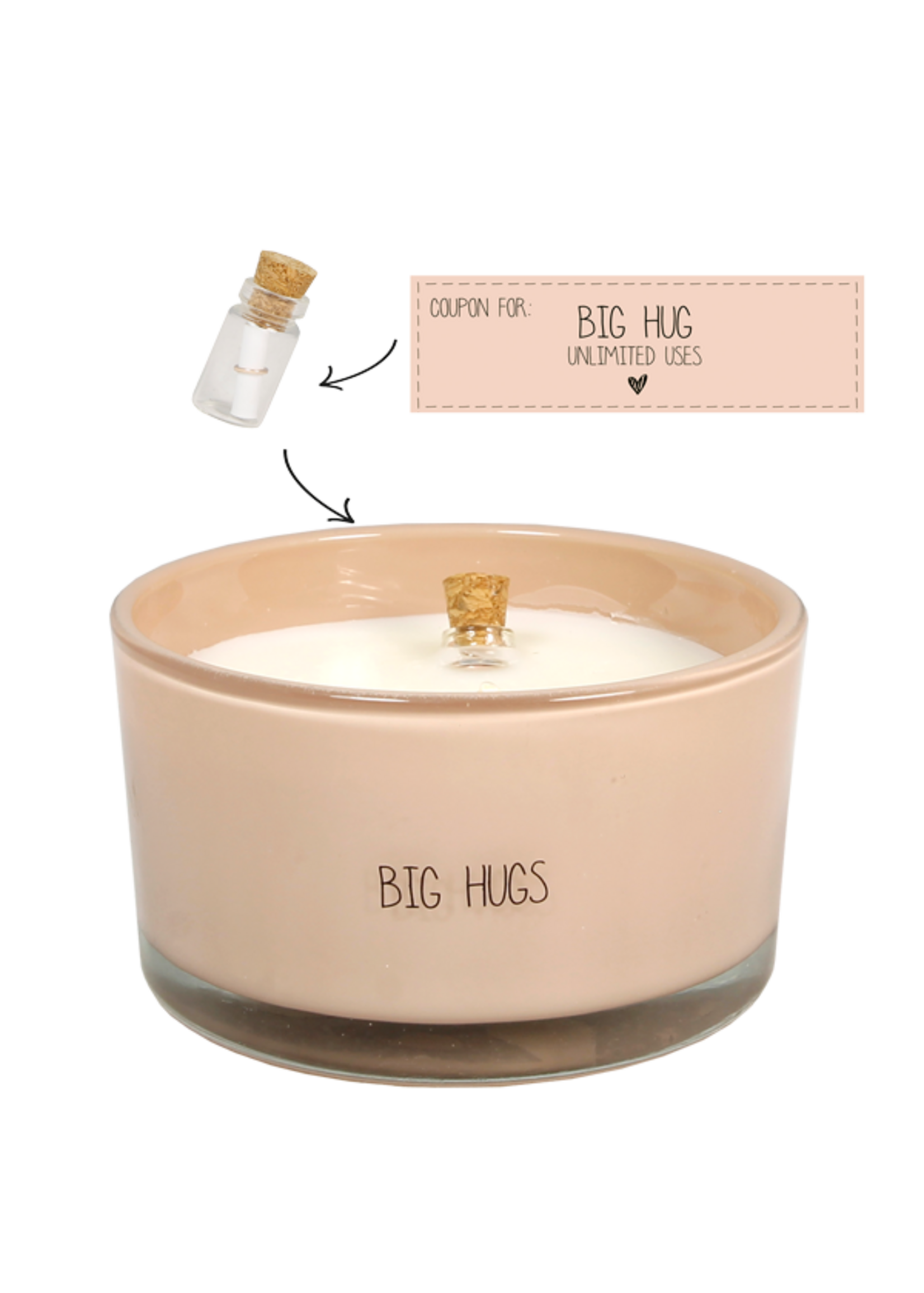 My Flame FLESSENPOST KAARS - BIG HUGS