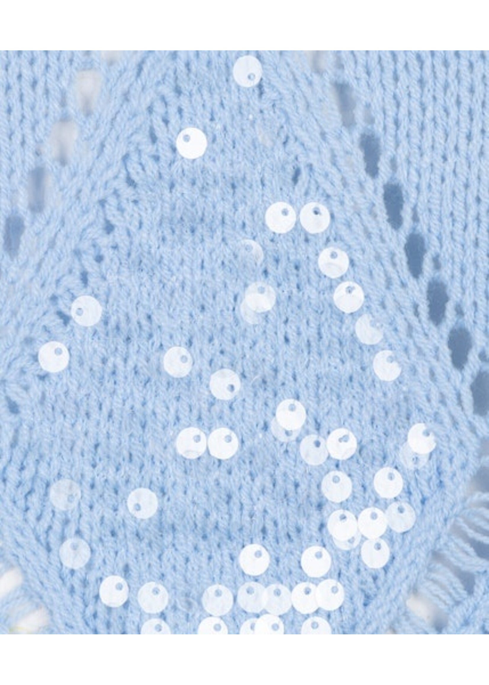 EsQualo Sweater ajour diamond sequins