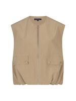 Red Button Ivy Sleeveless Gathering