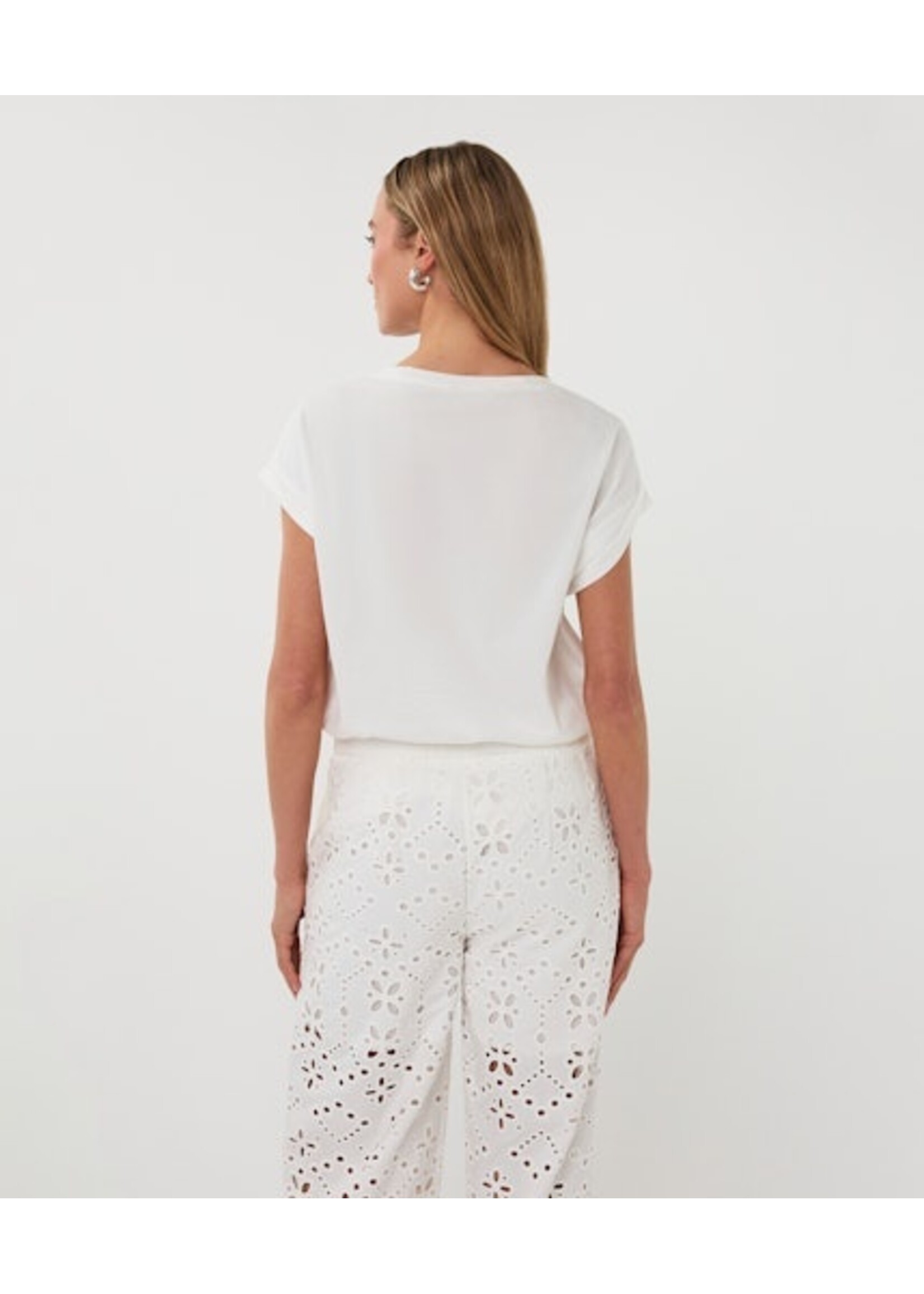 EsQualo T-shirt rolled up slve “cotes d’amour"