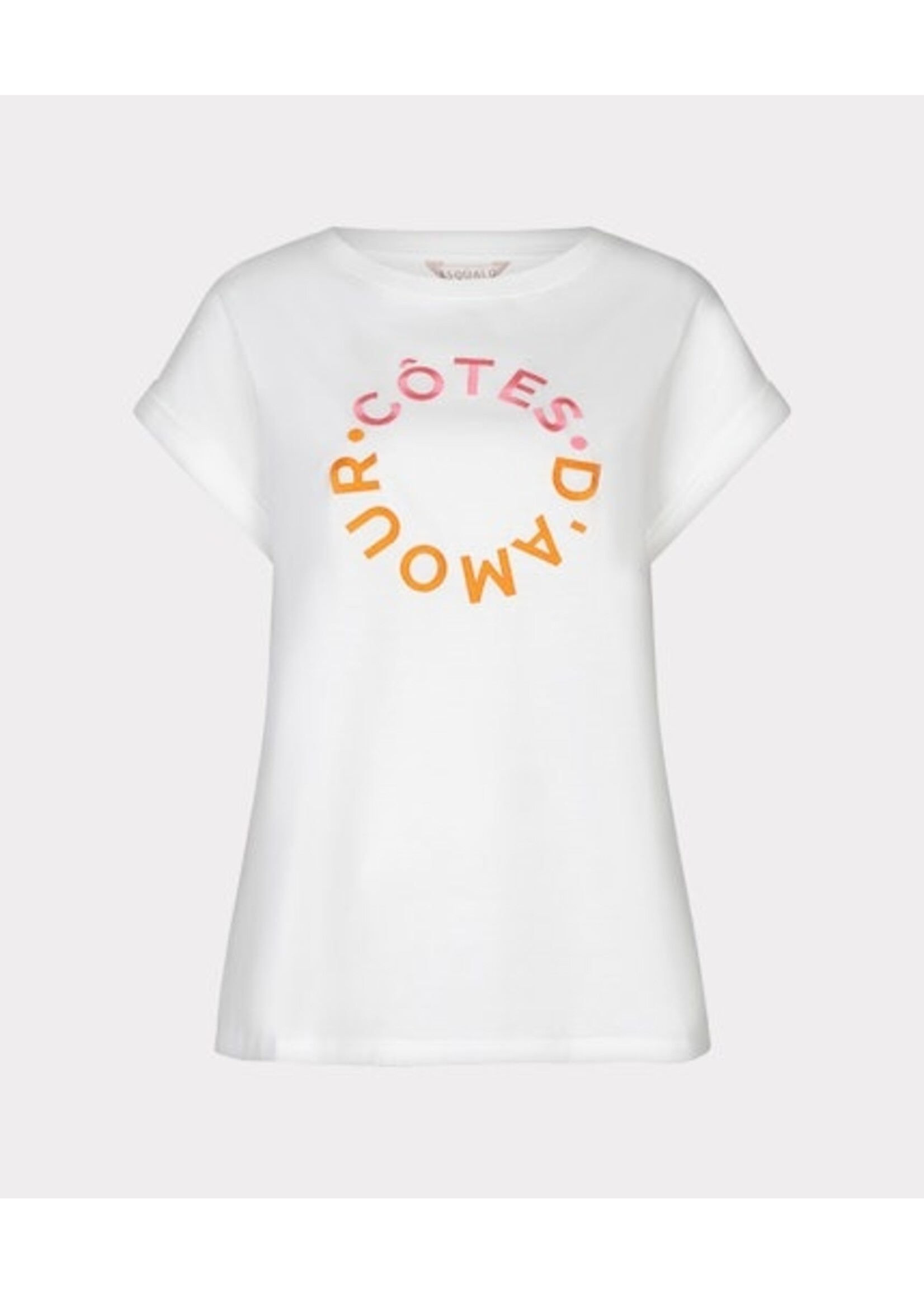 EsQualo T-shirt rolled up slve “cotes d’amour"