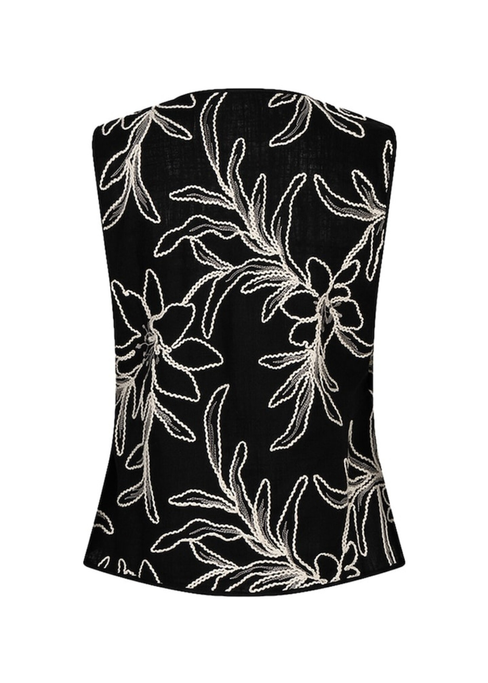 EsQualo Top wrap over flower embroidery