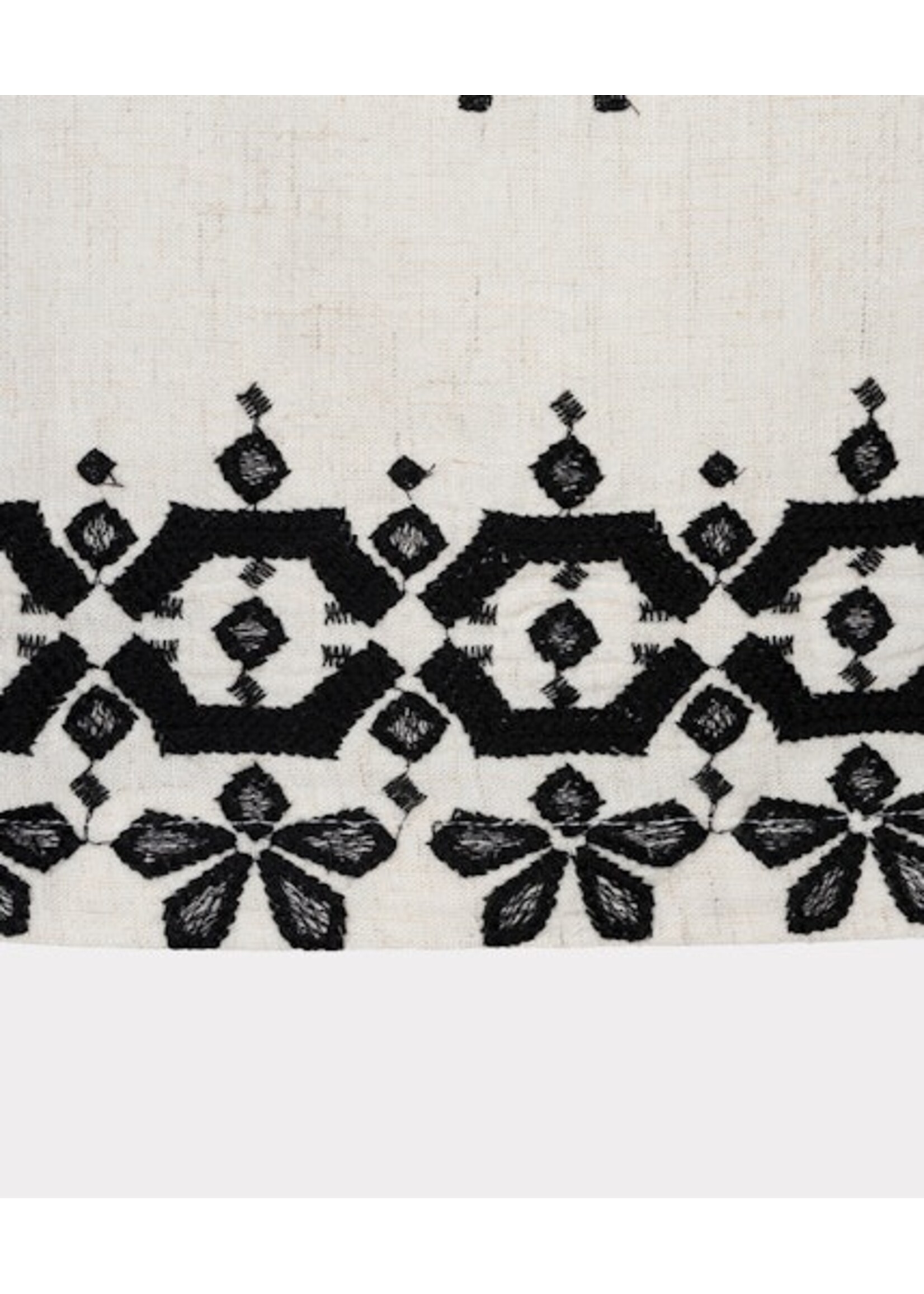 EsQualo Top slv/lss embroidery