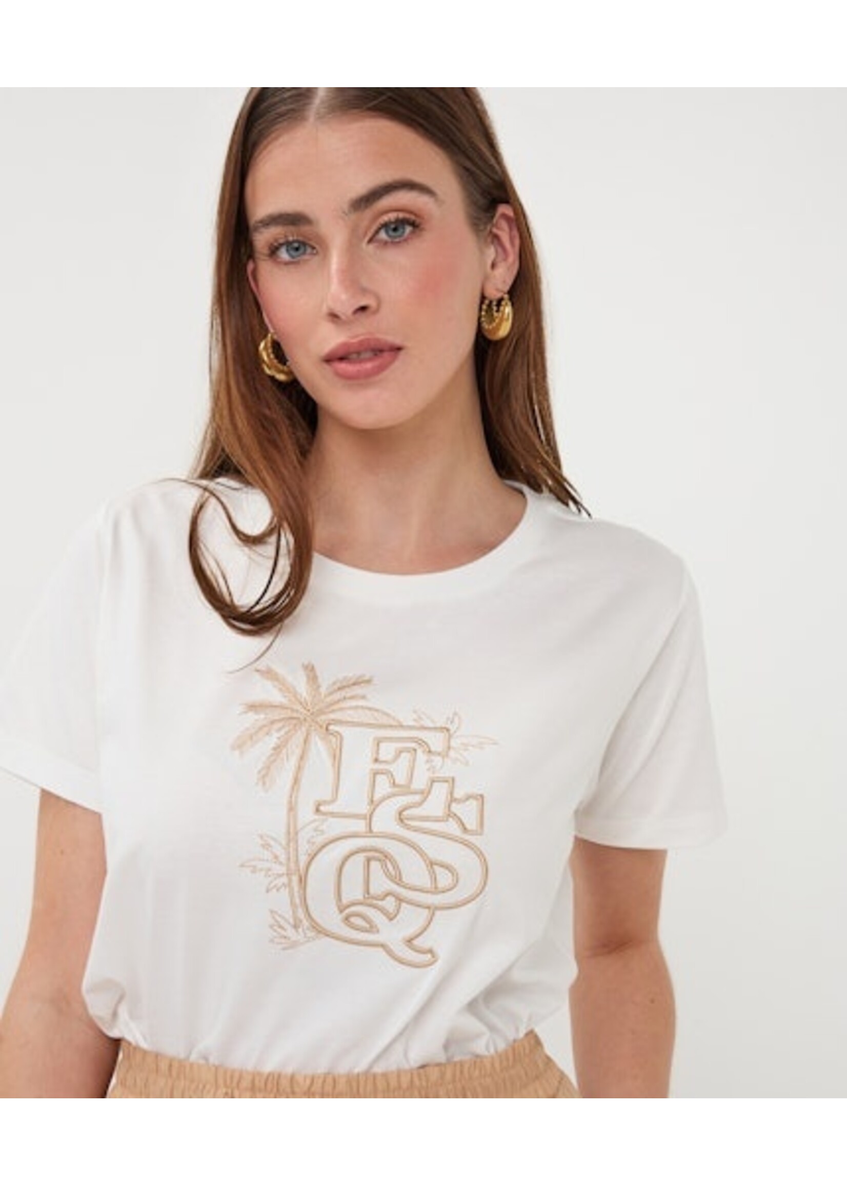 EsQualo T-shirt “Palm ESQ" embroidery