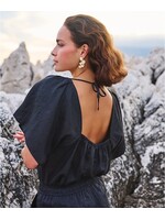 EsQualo Blouse back detail linen
