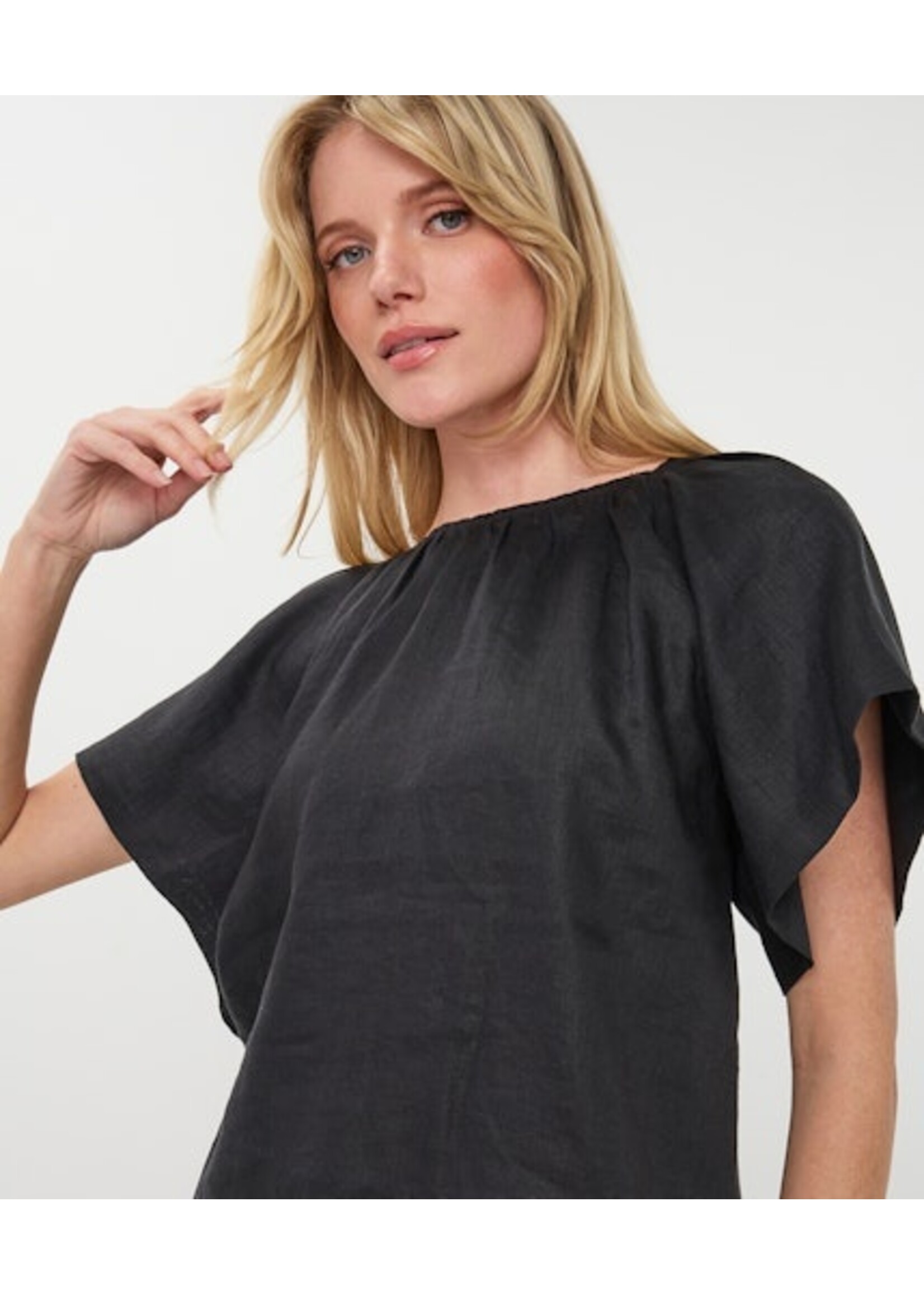 EsQualo Blouse back detail linen