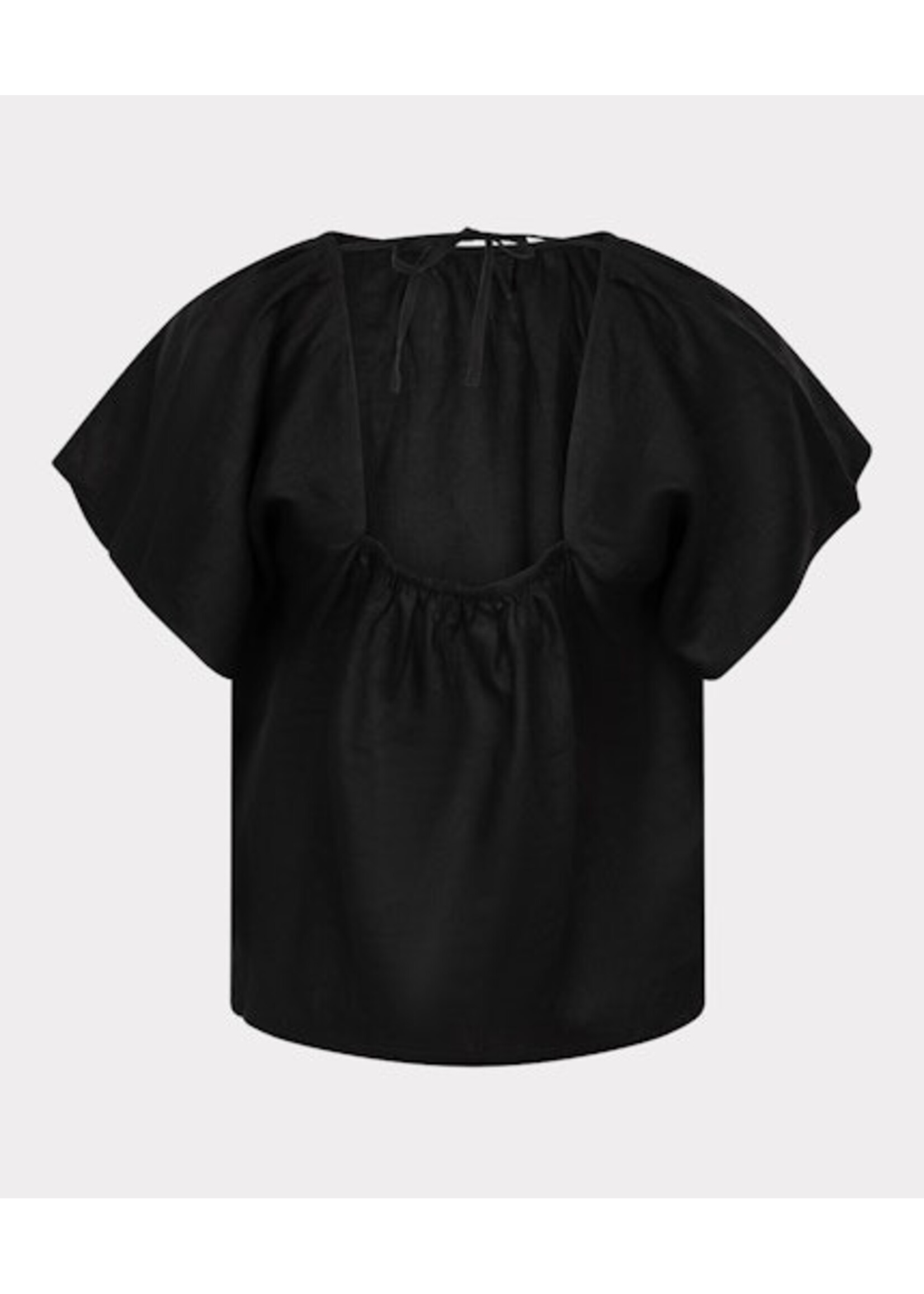 EsQualo Blouse back detail linen