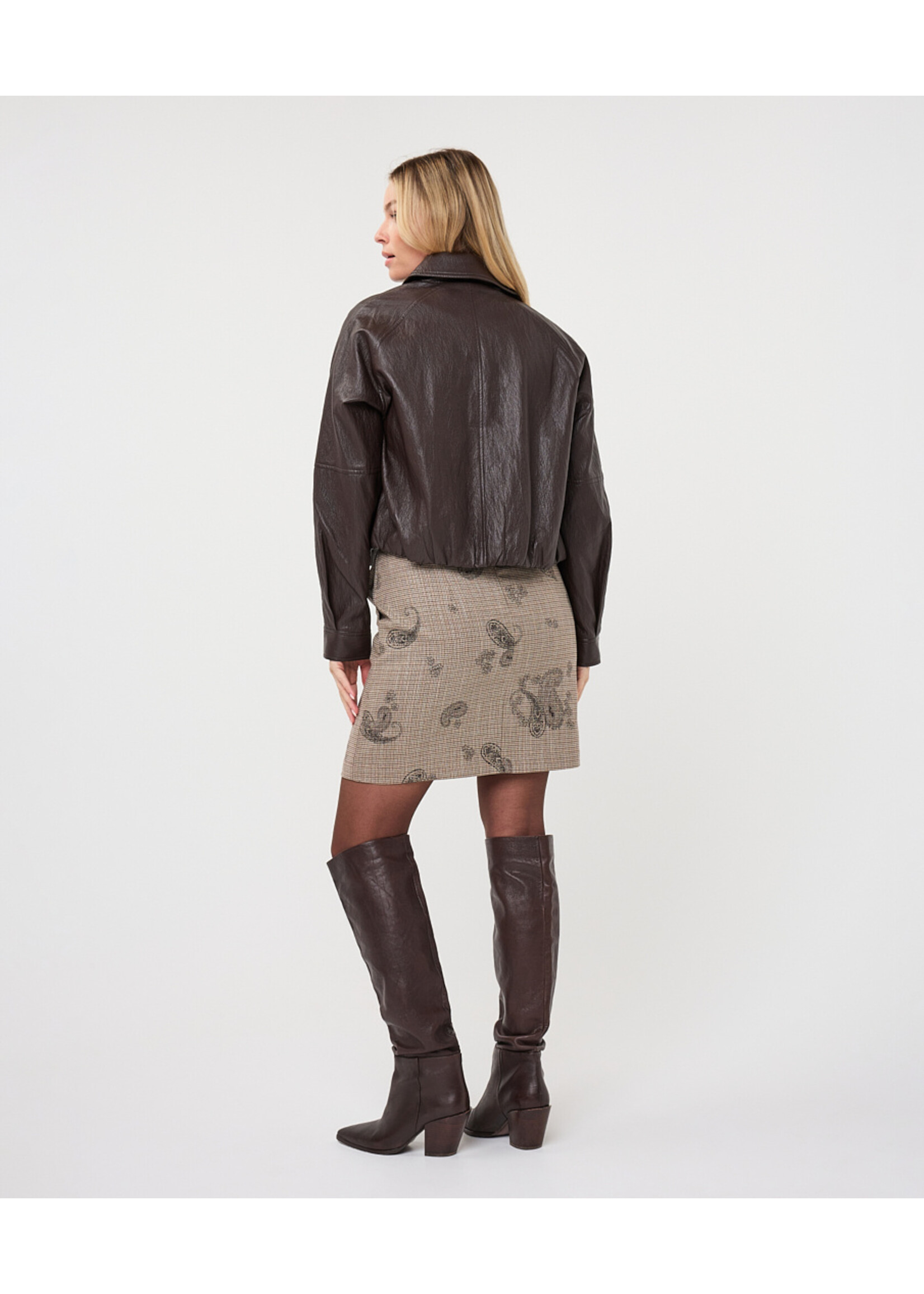 EsQualo Jacket balloon PU crinkle F26.11503