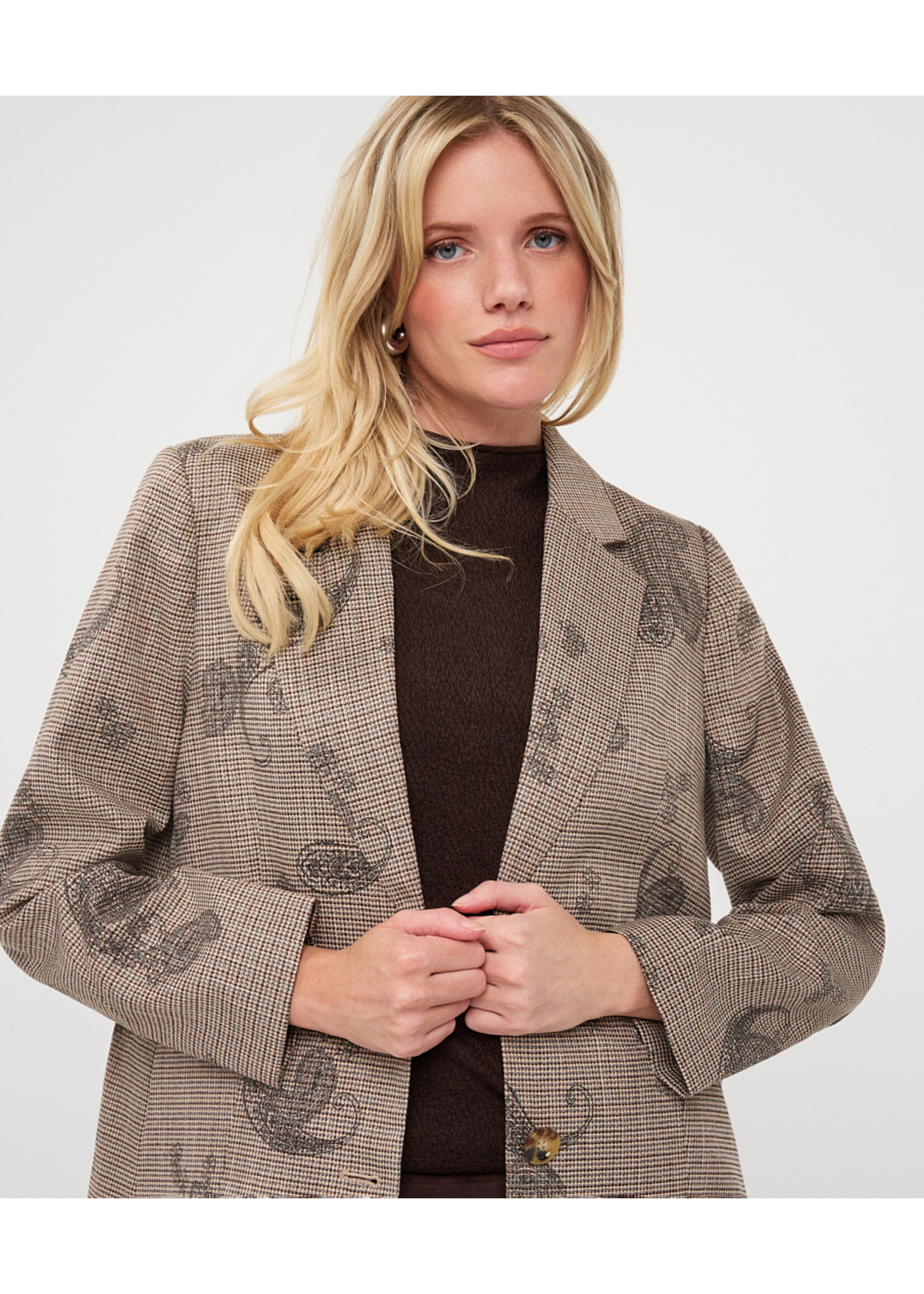 EsQualo Blazer paisley check F26.17507
