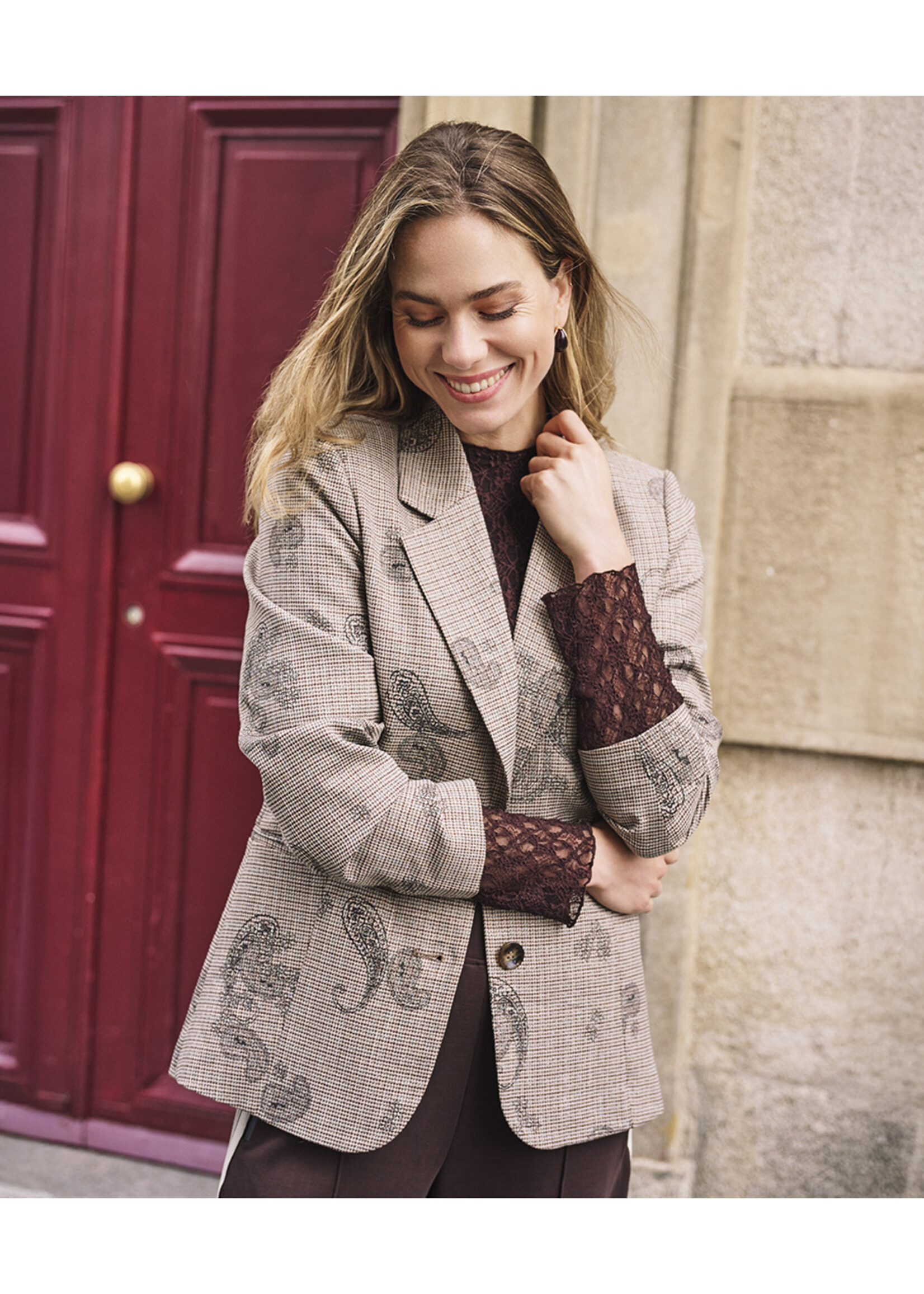 EsQualo Blazer paisley check F26.17507