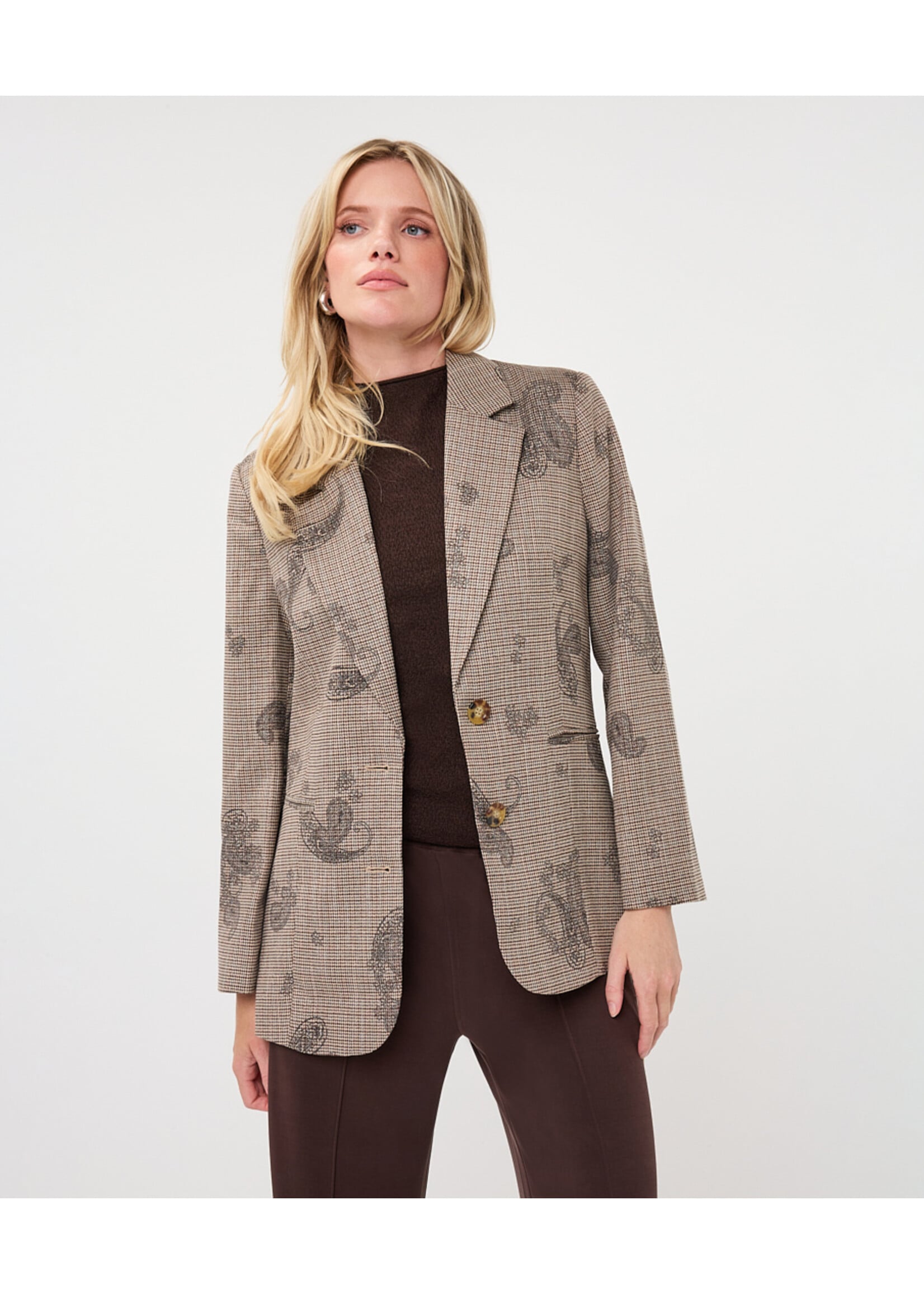 EsQualo Blazer paisley check