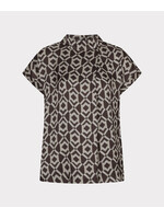 EsQualo Blouse s/slve warm Cacao