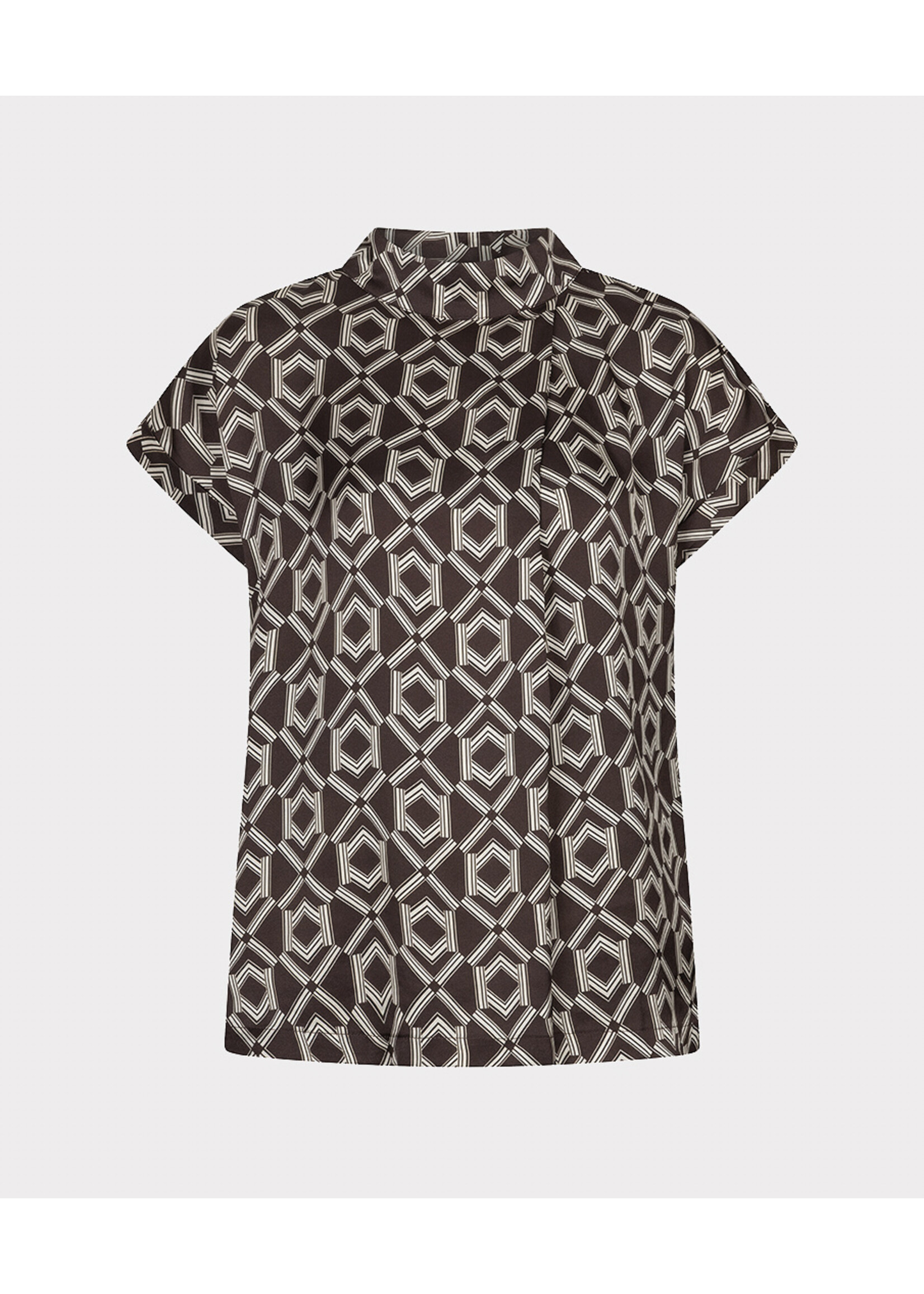 EsQualo Blouse s/slve warm Cacao