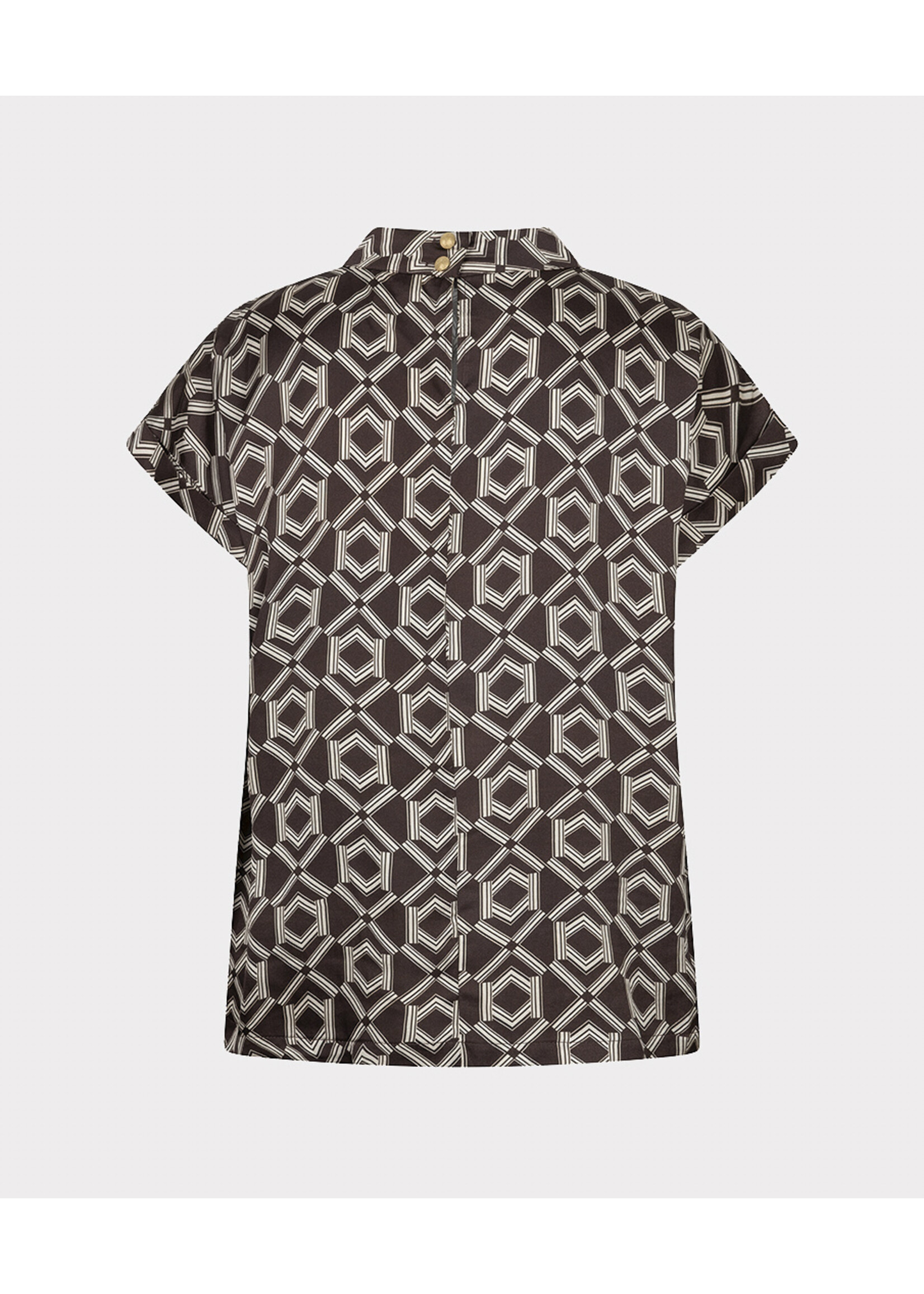 EsQualo Blouse s/slve warm Cacao