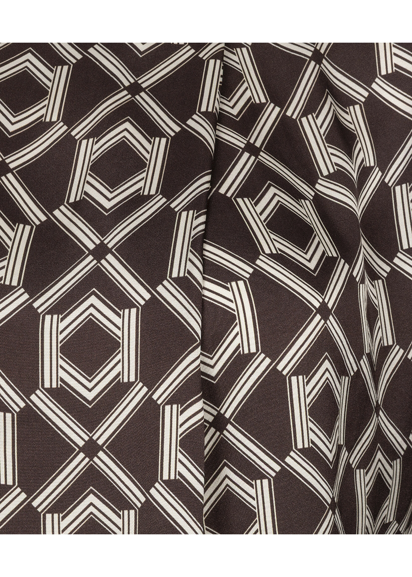 EsQualo Blouse s/slve warm Cacao