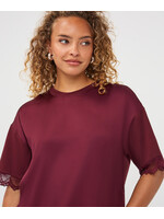 EsQualo T-shirt lace satin F26.05516
