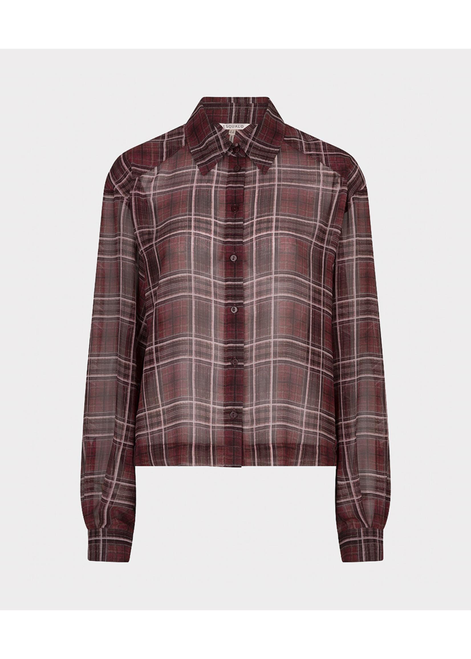 EsQualo Blouse short autumn check F26.14518