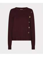 EsQualo Sweater button detail basic knit F26.07545