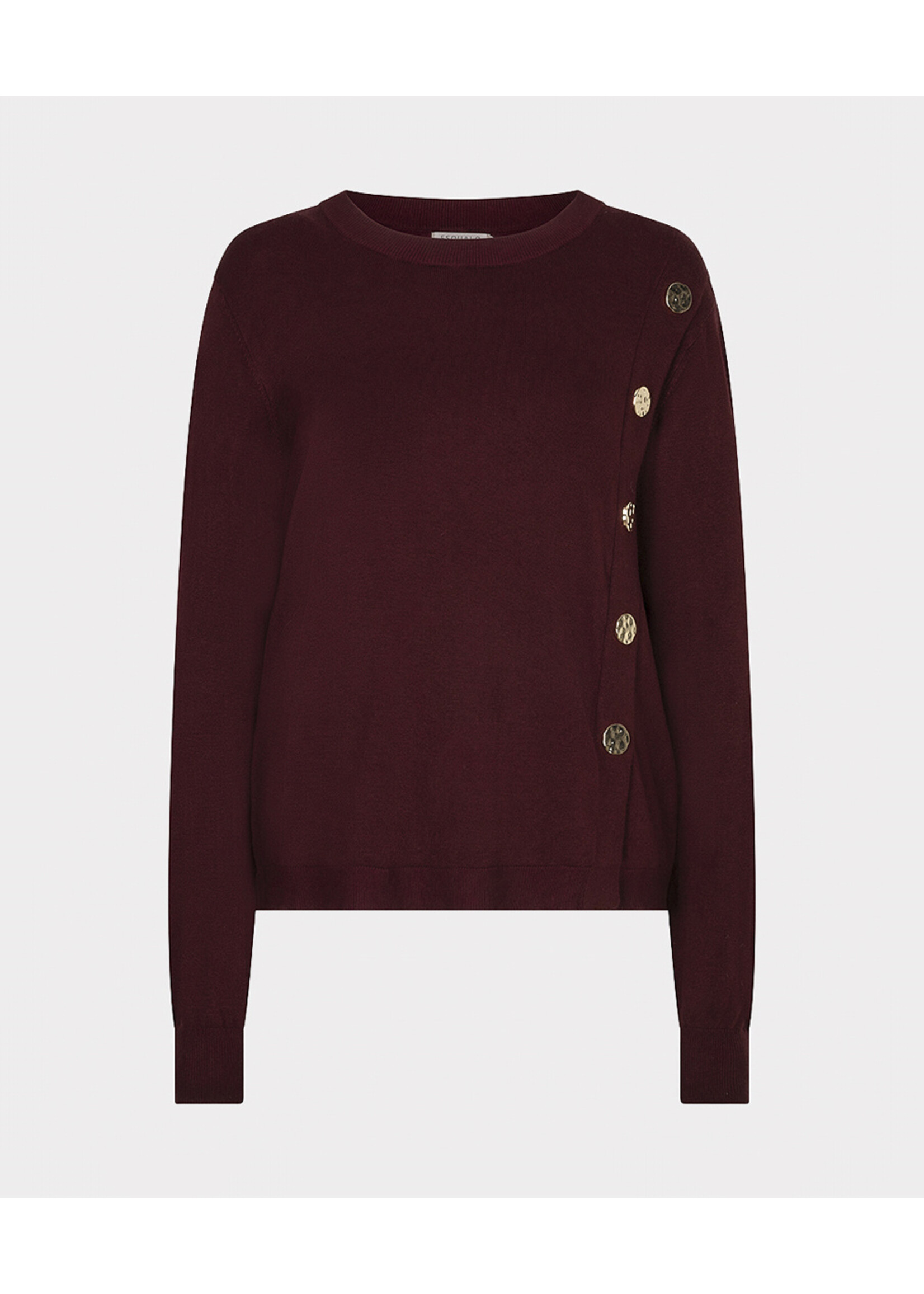 EsQualo Sweater button detail basic knit F26.07545