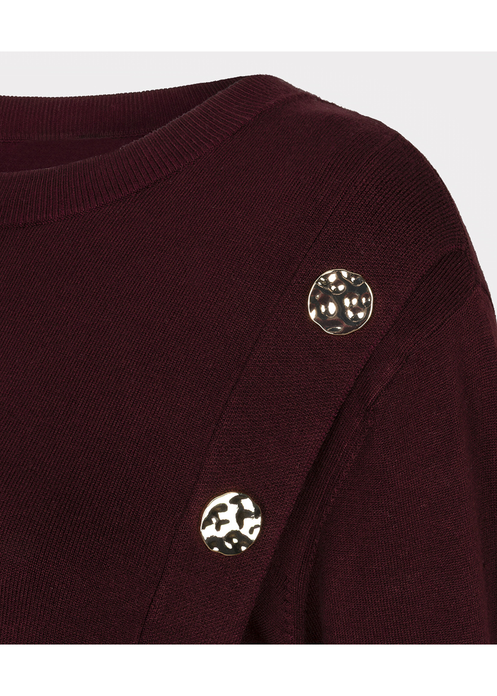 EsQualo Sweater button detail basic knit F26.07545
