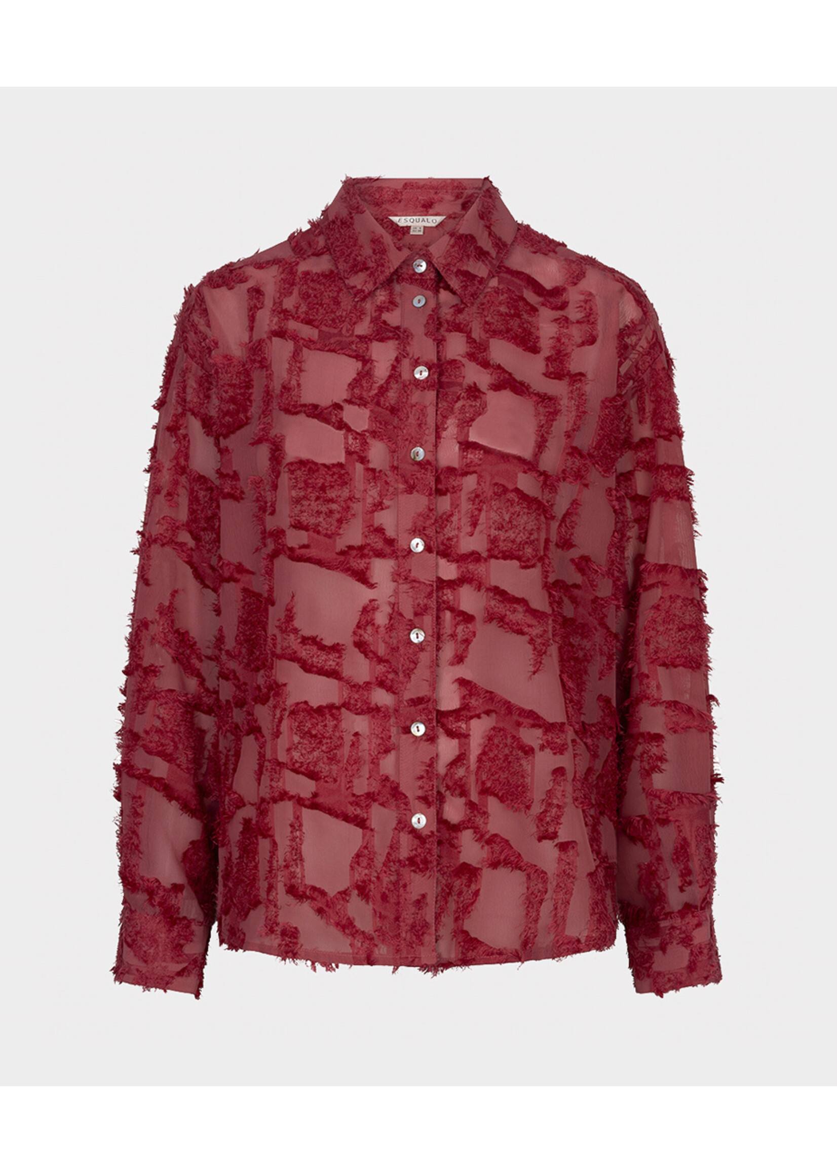 EsQualo Blouse oversized basic plumetis F26.15508