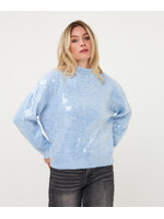 EsQualo Sweater boxy sequins W26.02710