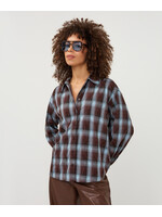 EsQualo Blouse check strass W26.28723