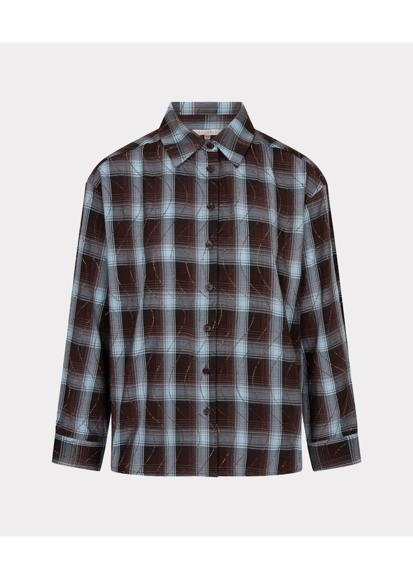 EsQualo Blouse check strass W26.28723